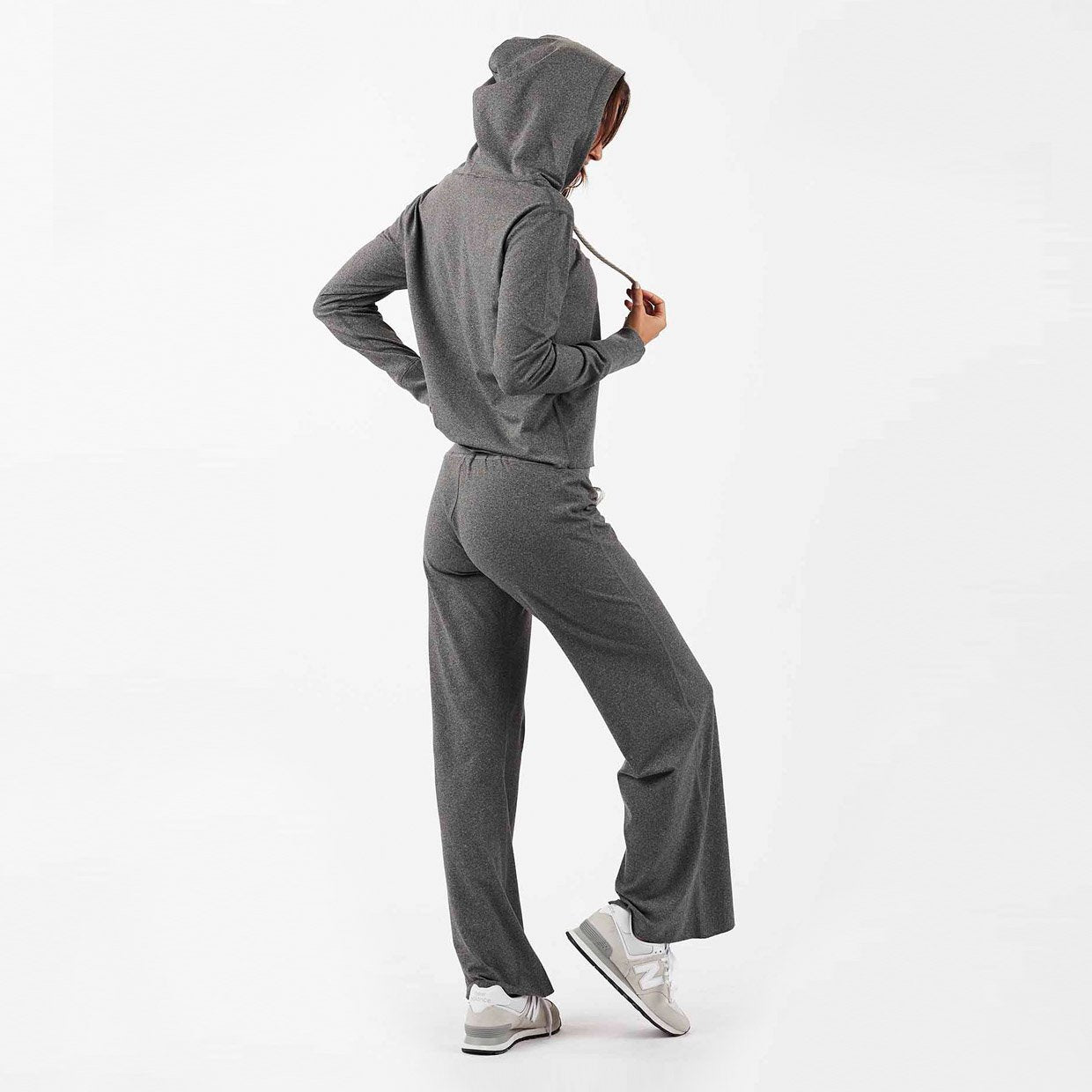 Sequoia Crop Hoodie | Heather Grey