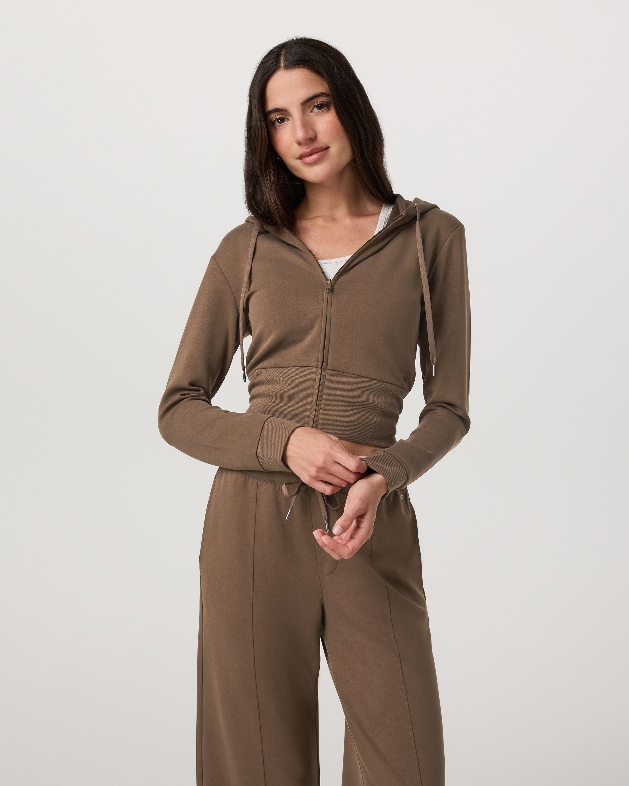 Compose Full Zip Hoodie | Espresso