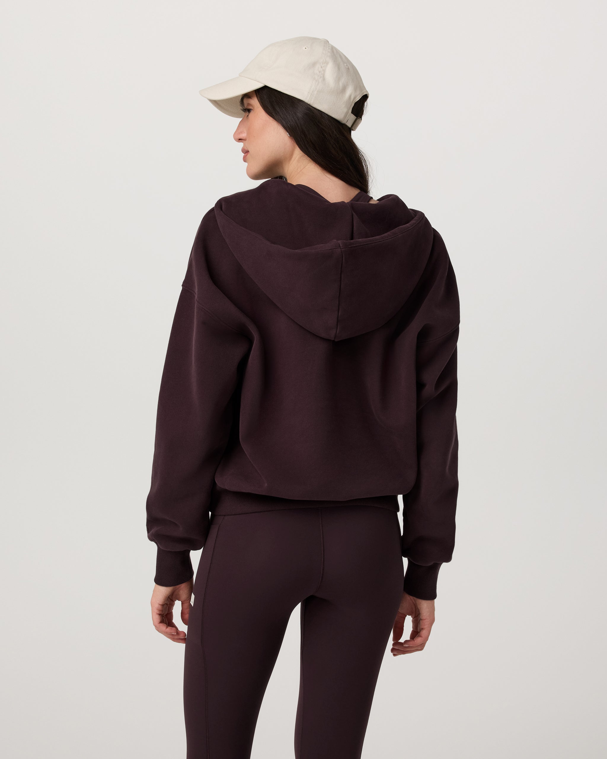 Restore Relaxed Half Zip Hoodie | Raisin