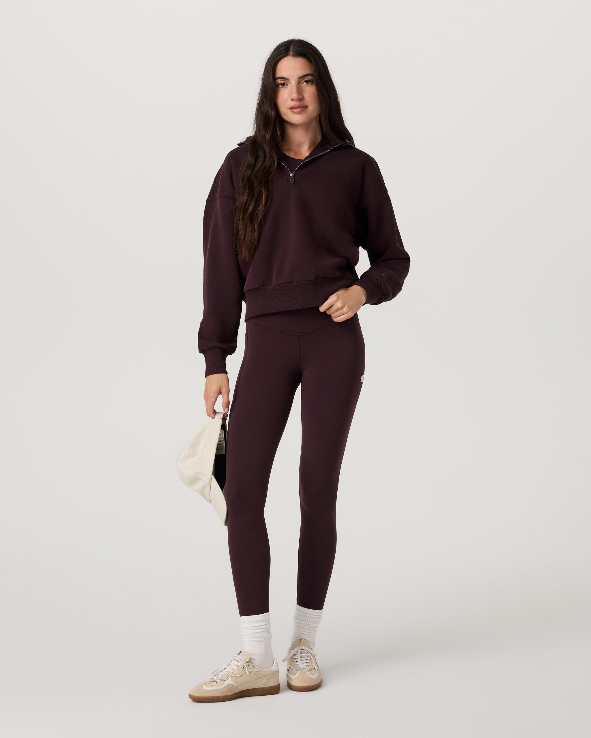 Restore Relaxed Half Zip Hoodie | Raisin