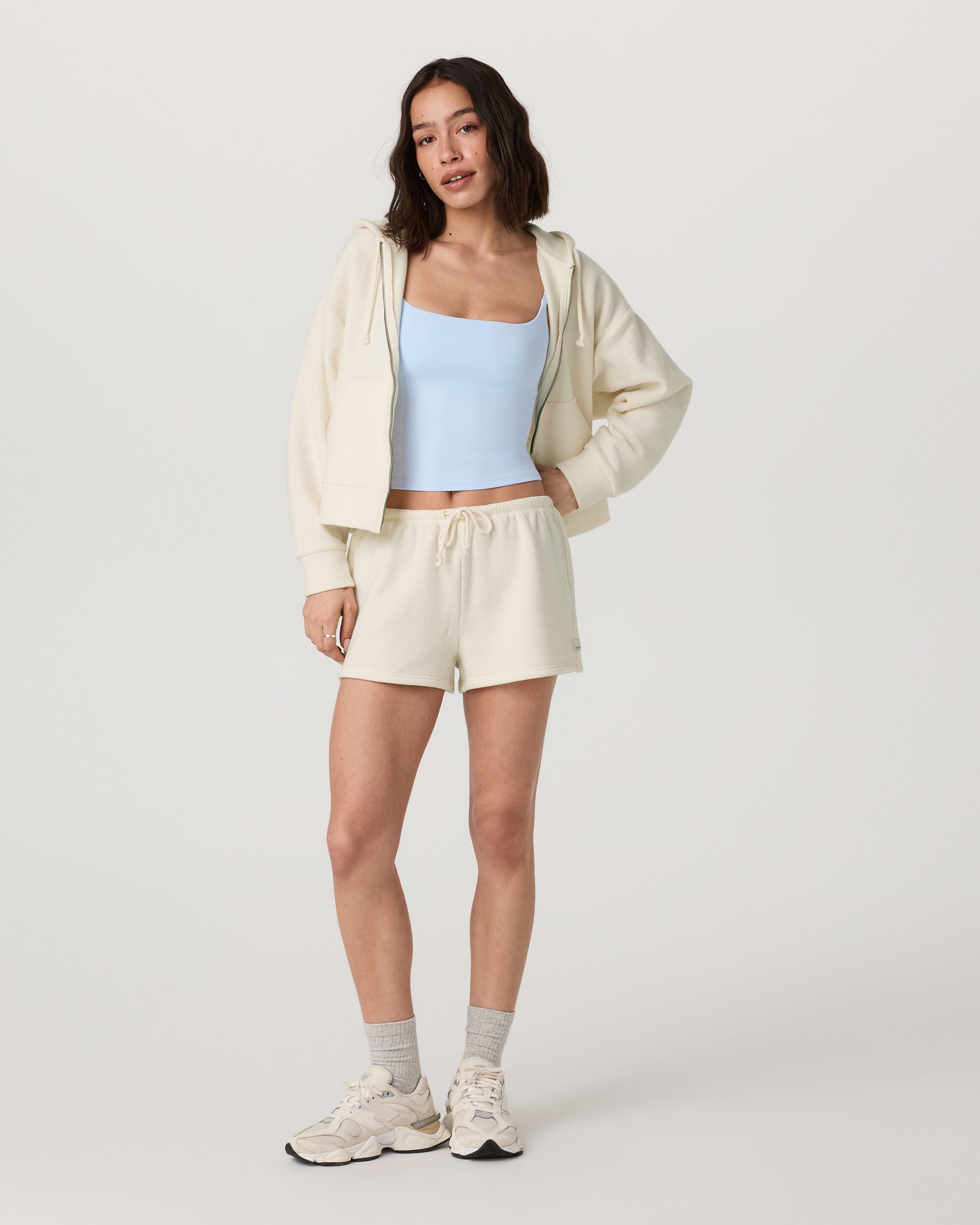 Beach Fleece Zip Up | Natural