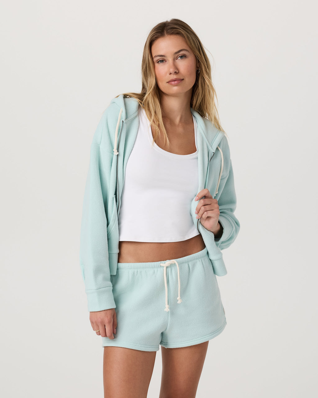 Beach Fleece Zip Up | Spearmint
