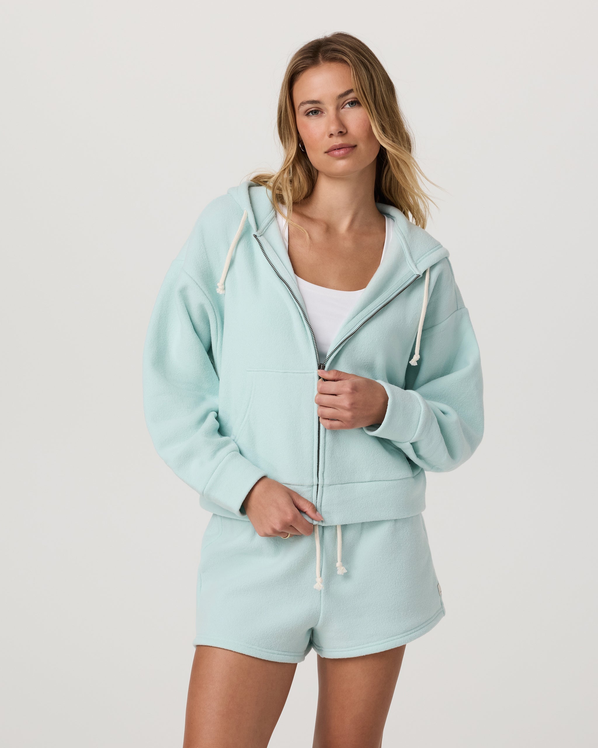 Beach Fleece Zip Up | Spearmint