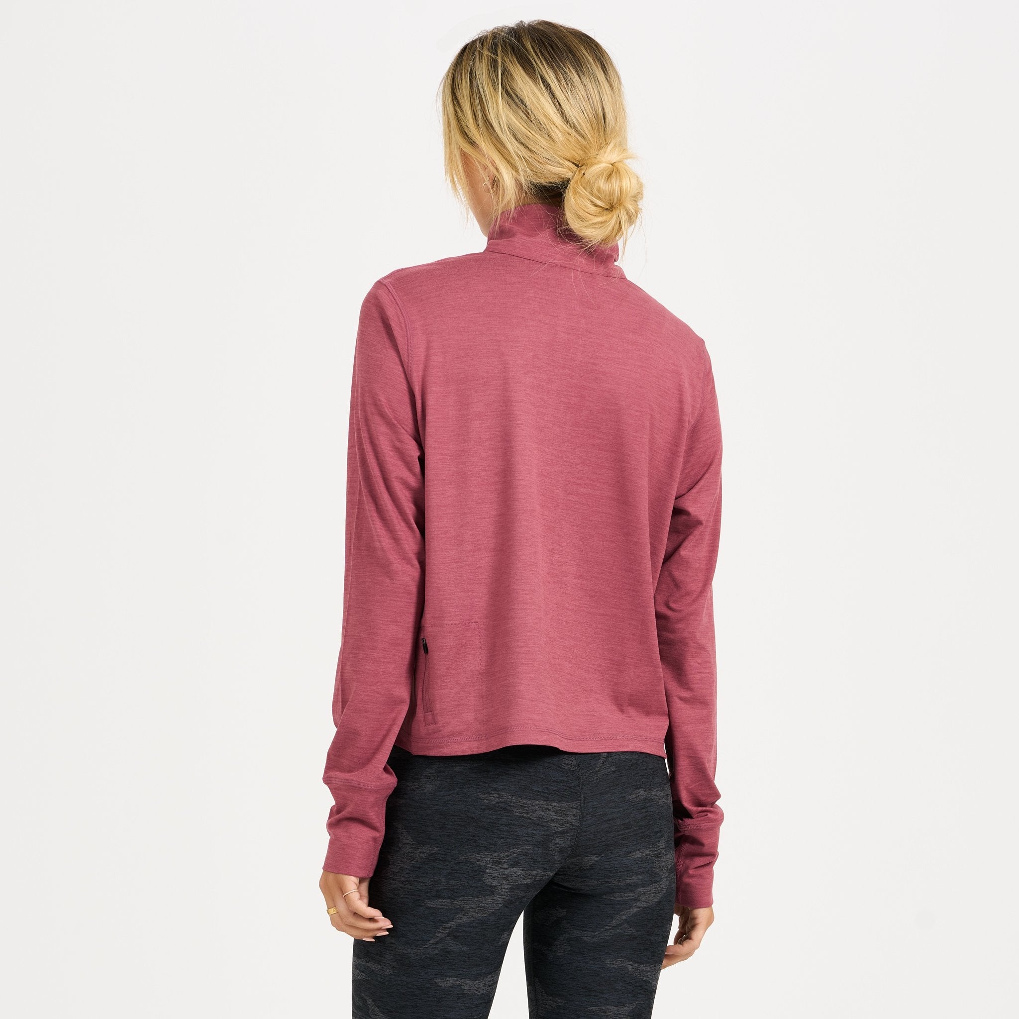 Crescent Half Zip | Desert Rose Heather