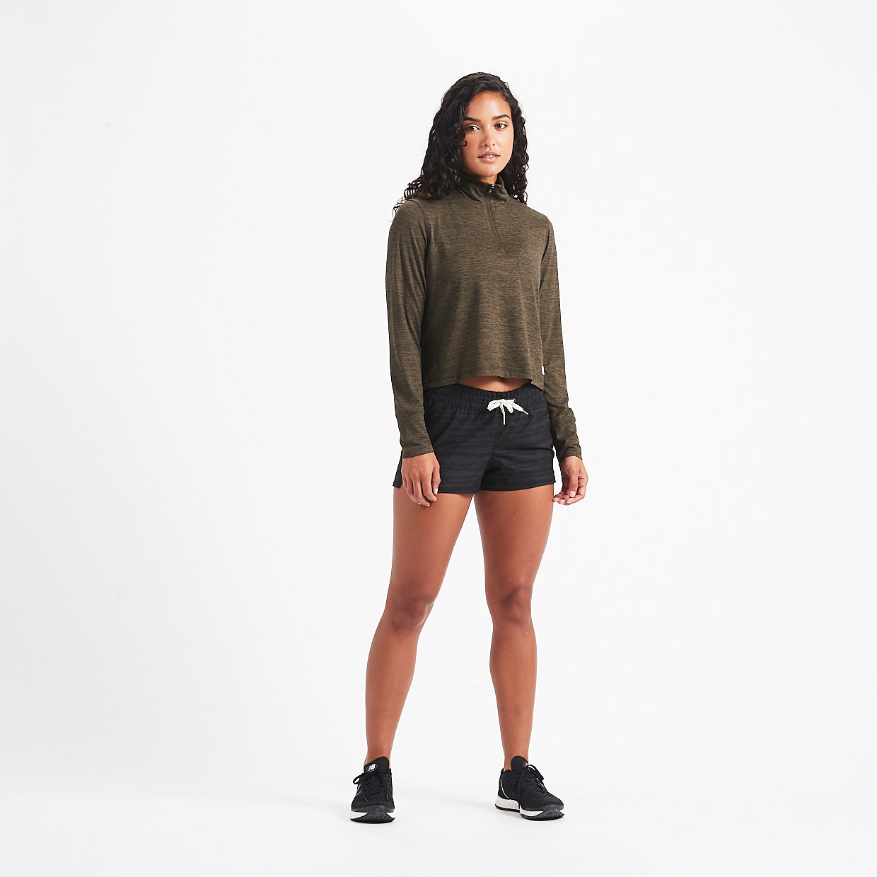 Crescent Half Zip | Evergreen Heather