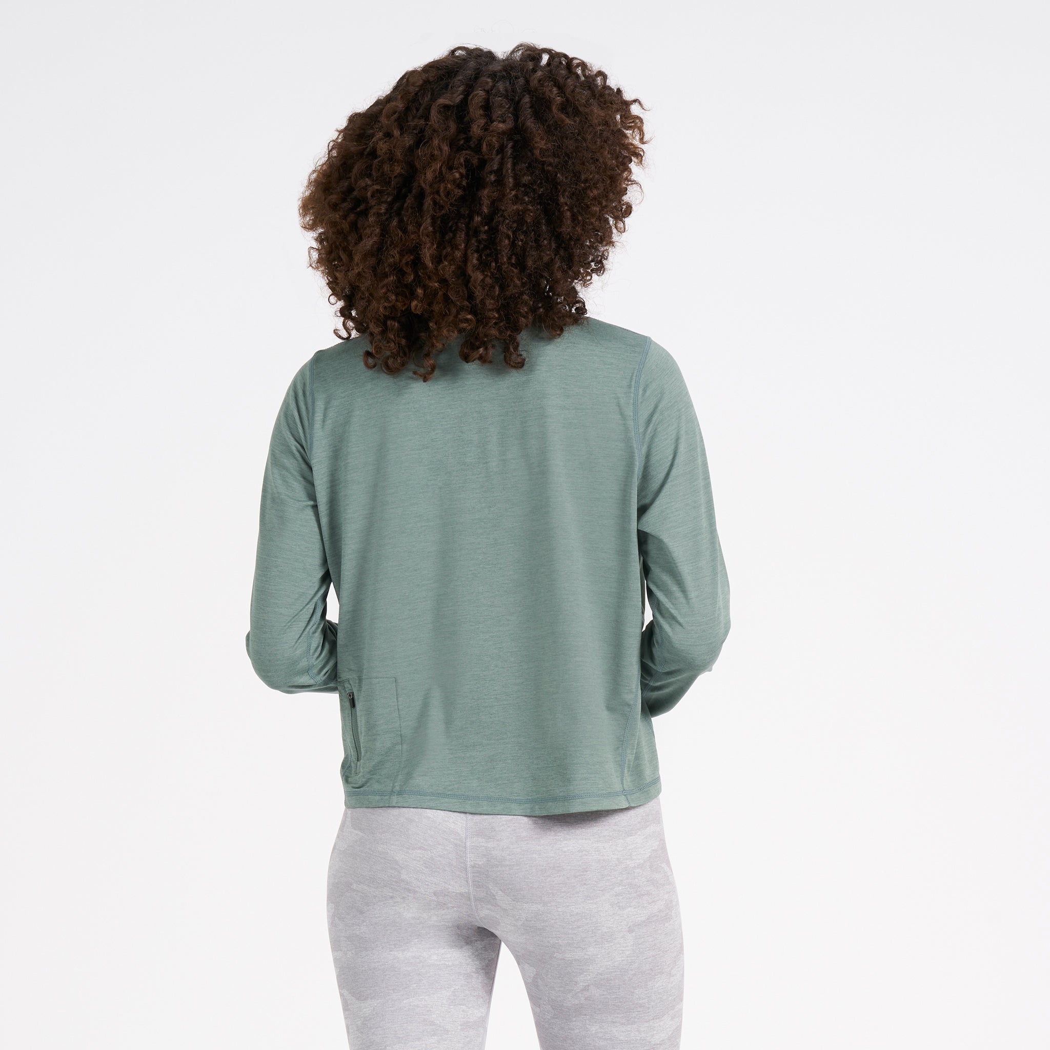 Crescent Half Zip | Kelp Heather