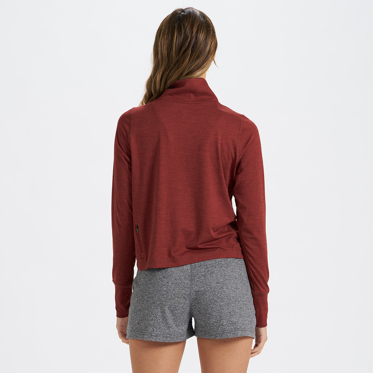 Crescent Half Zip | Spice Heather