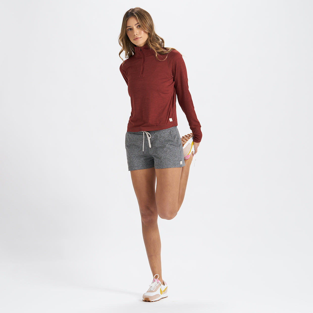 Crescent Half Zip | Spice Heather