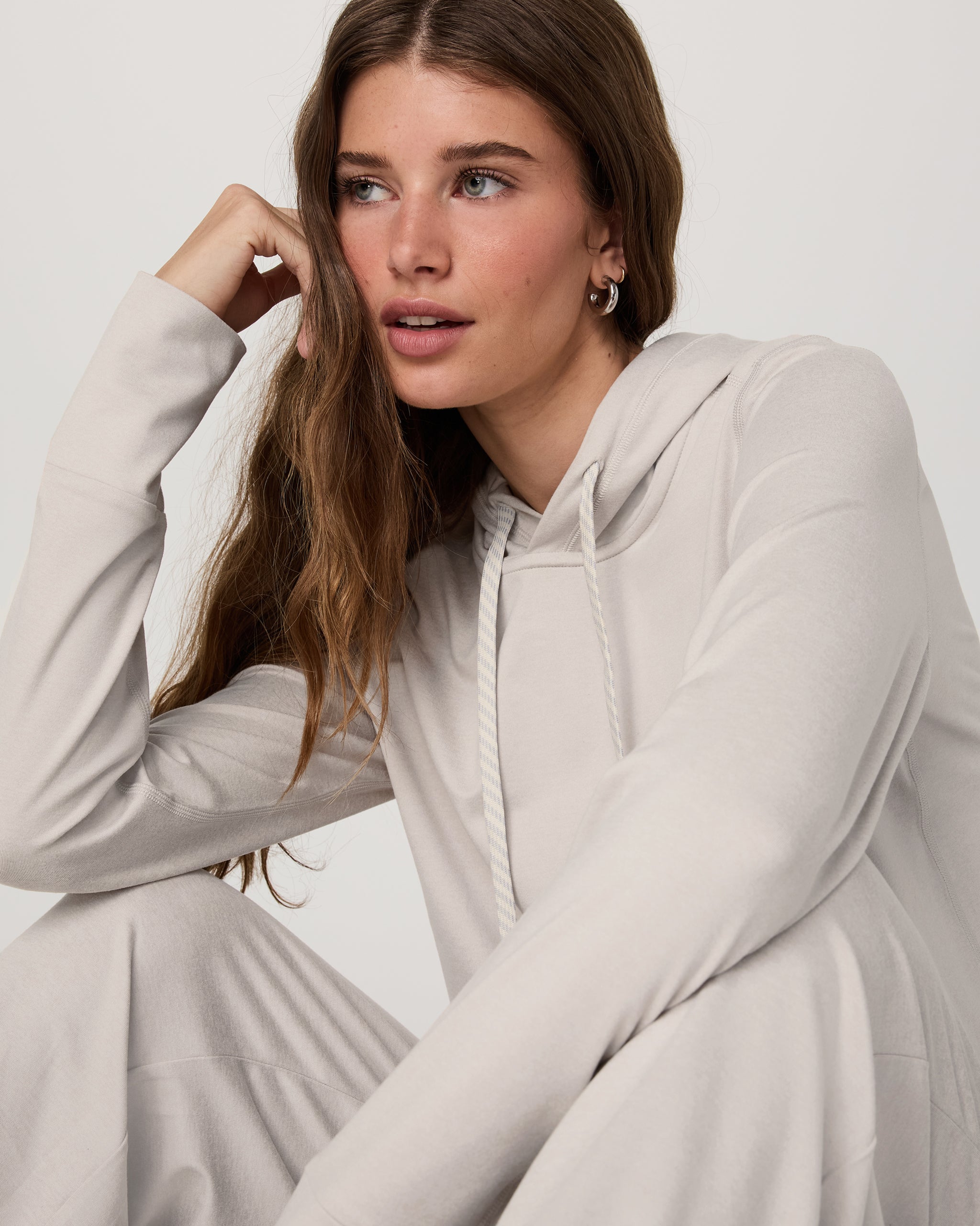 Halo Essential Hoodie | Ecru Heather