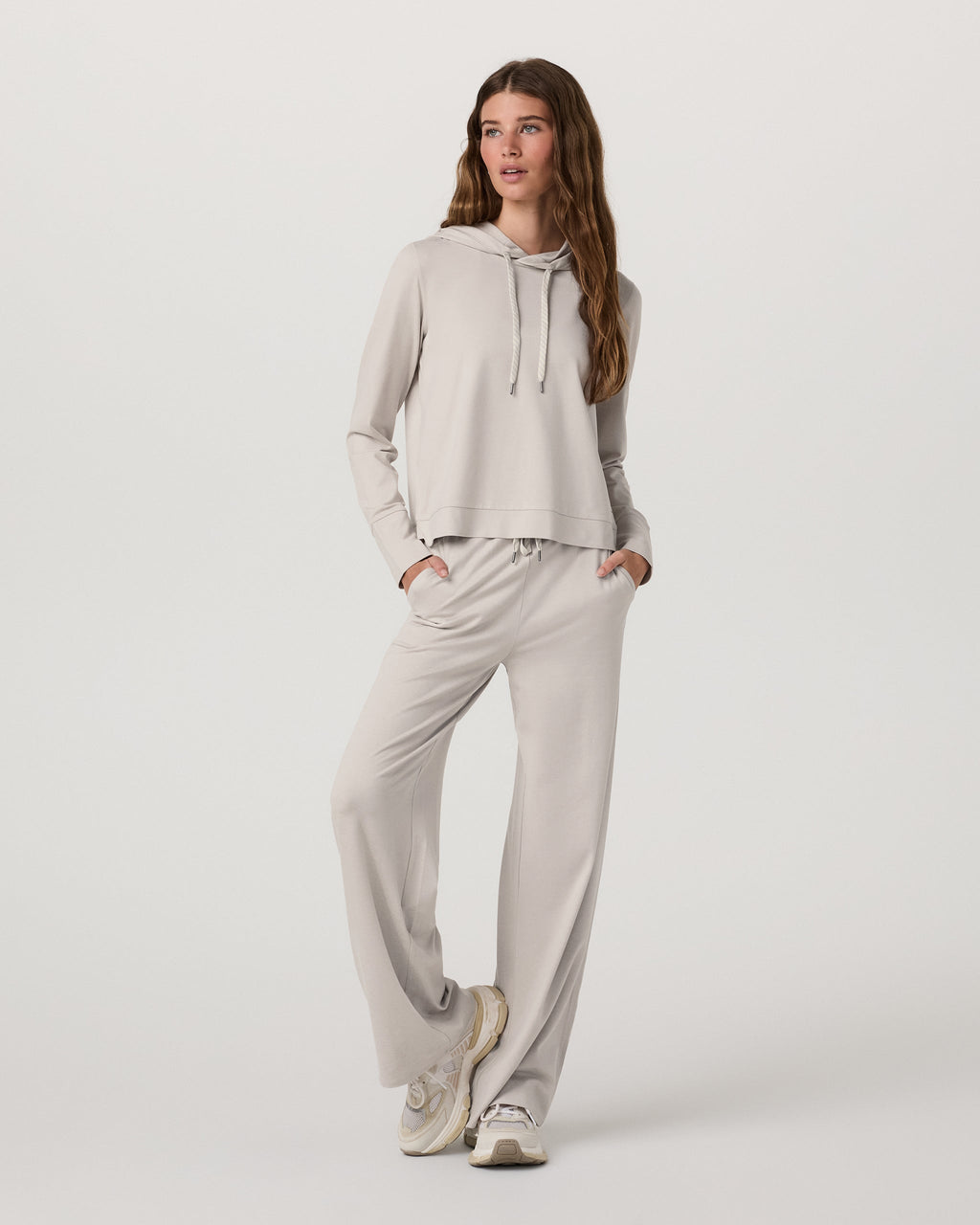 Halo Essential Hoodie | Ecru Heather