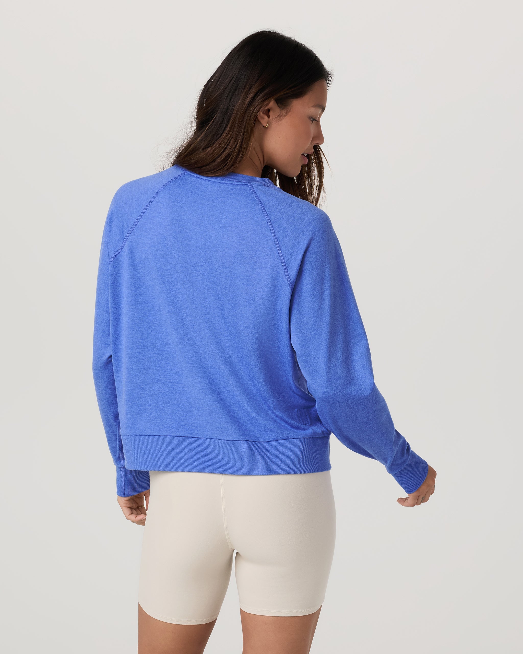 Long-Sleeve Halo Crew | Bright Iris Heather