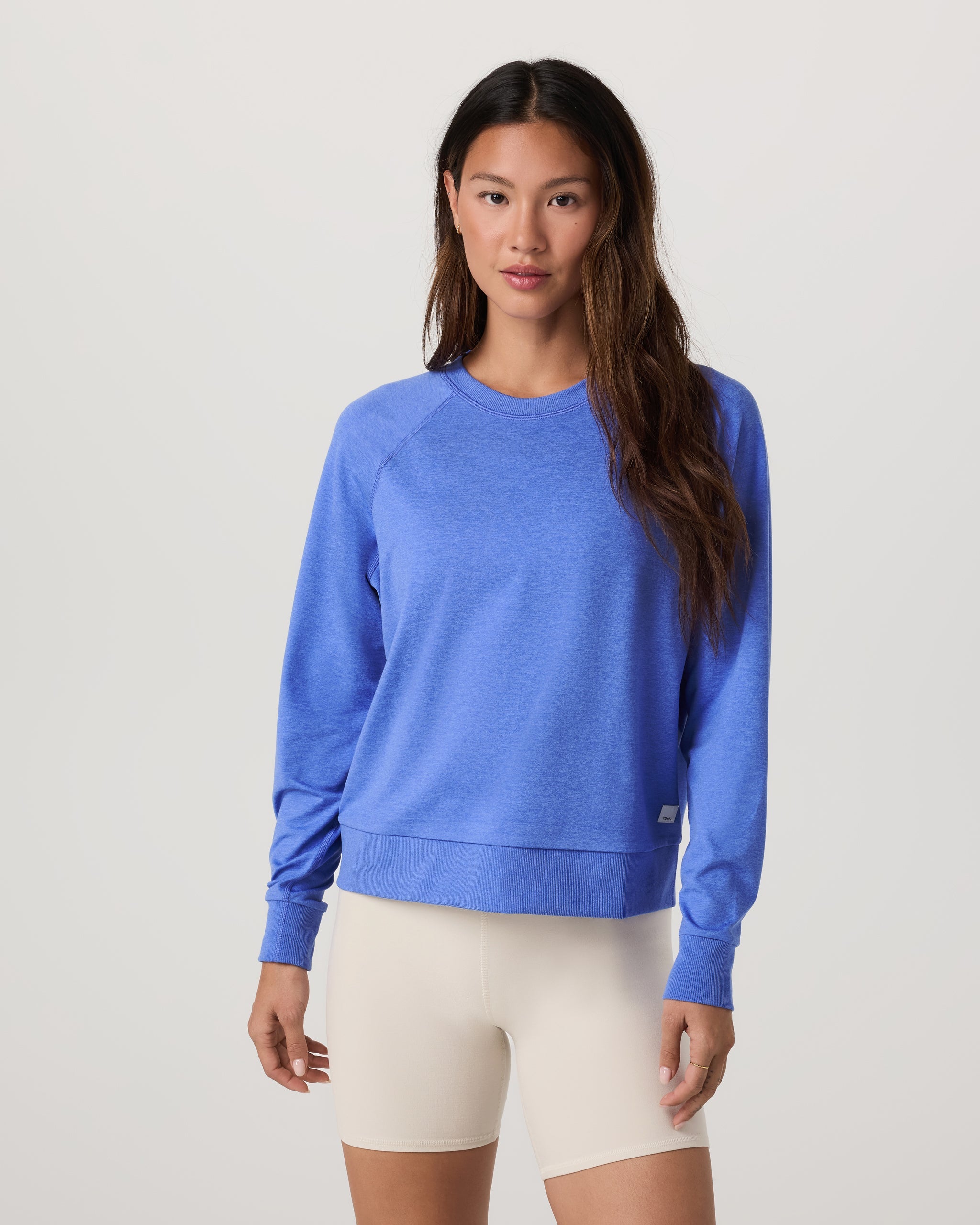 Long-Sleeve Halo Crew | Bright Iris Heather