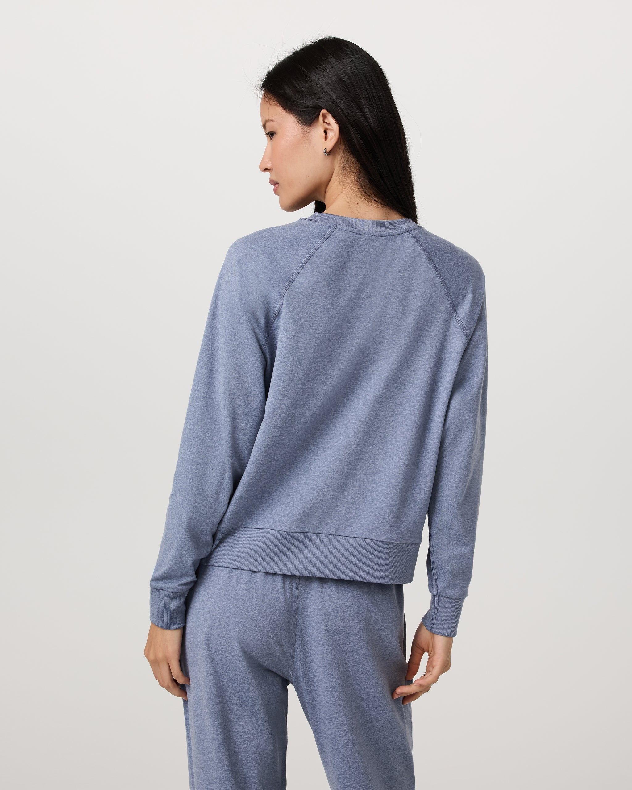 Long Sleeve Halo Crew | Blue Heron Heather