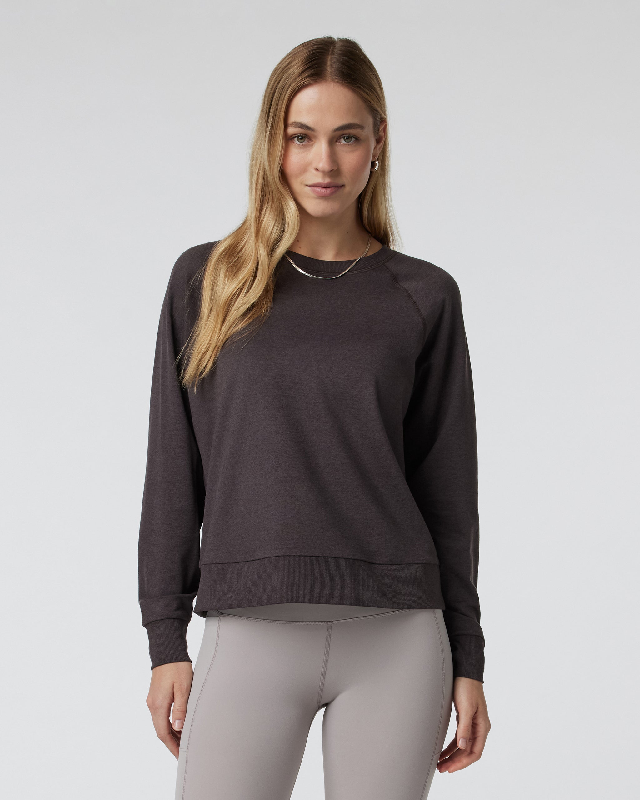 Long Sleeve Halo Crew | Sangria Heather