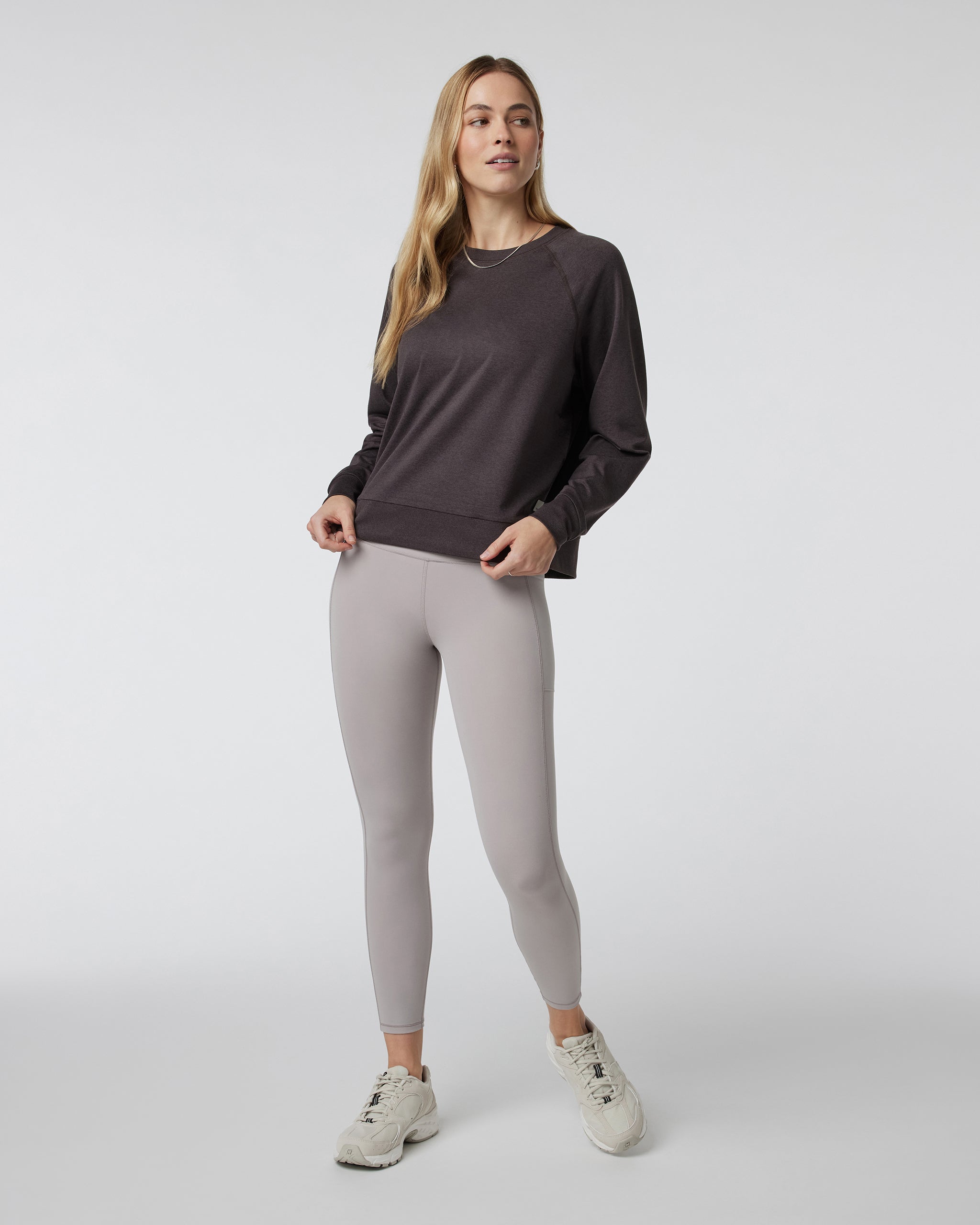 Long Sleeve Halo Crew | Sangria Heather