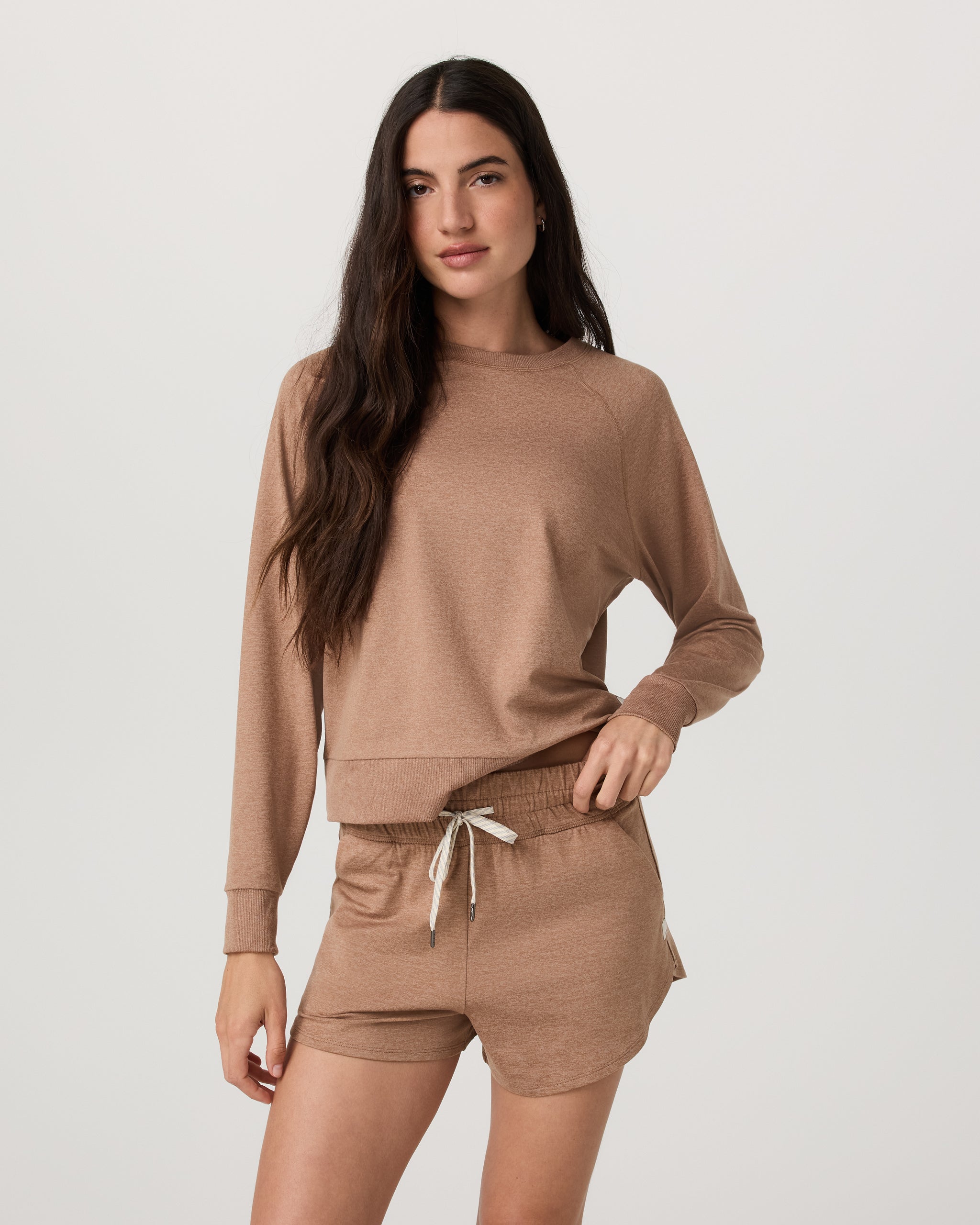 Long-Sleeve Halo Crew | Nutmeg Heather