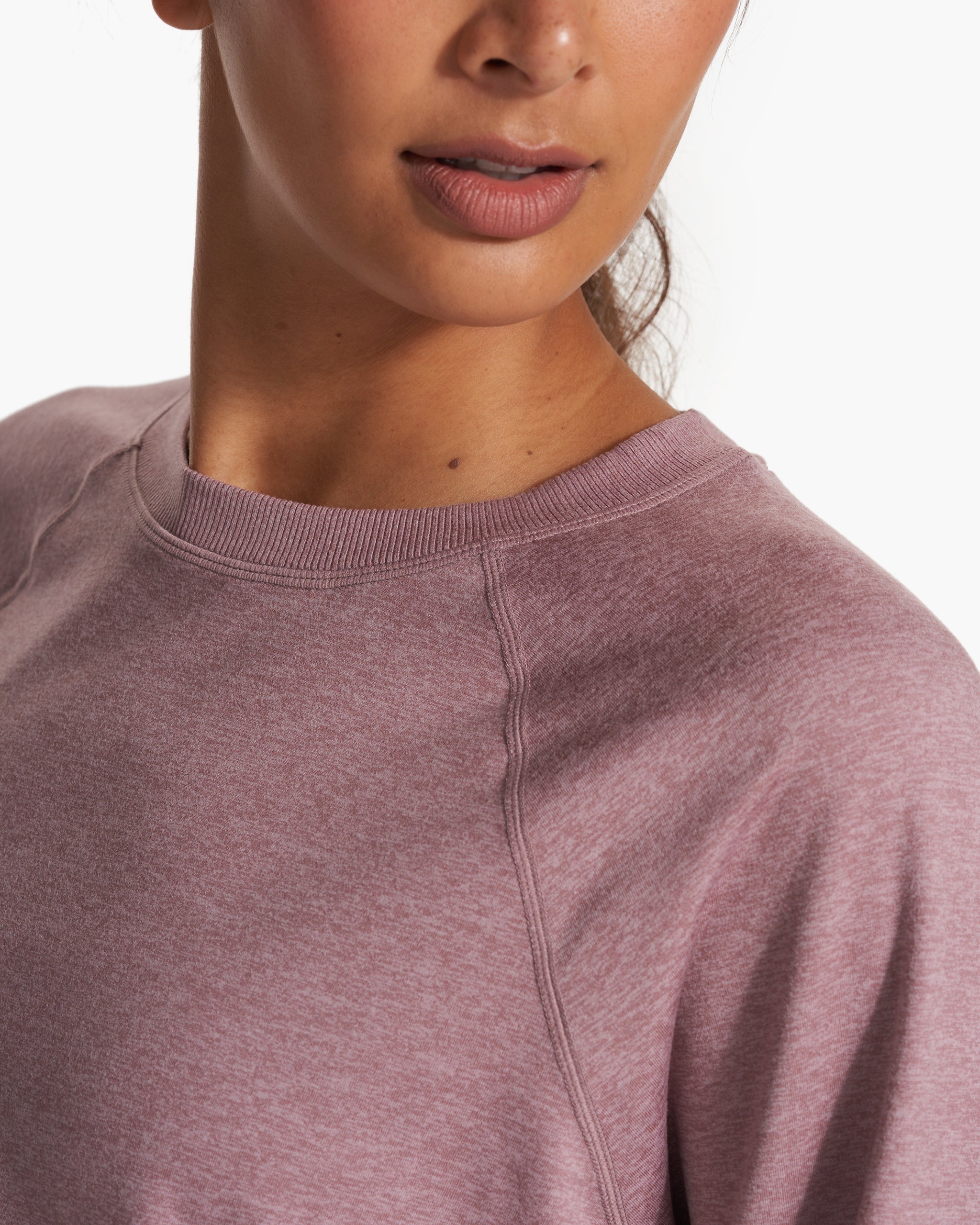 Long Sleeve Halo Crew | Orchid Heather
