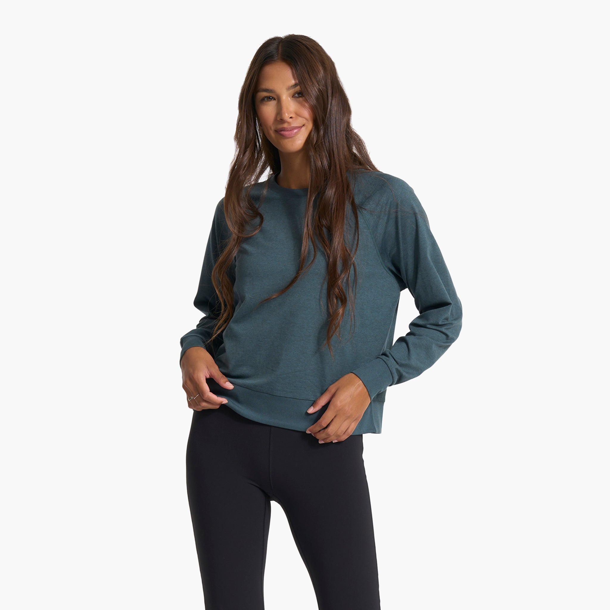 Long-Sleeve Halo Crew | Stone Heather