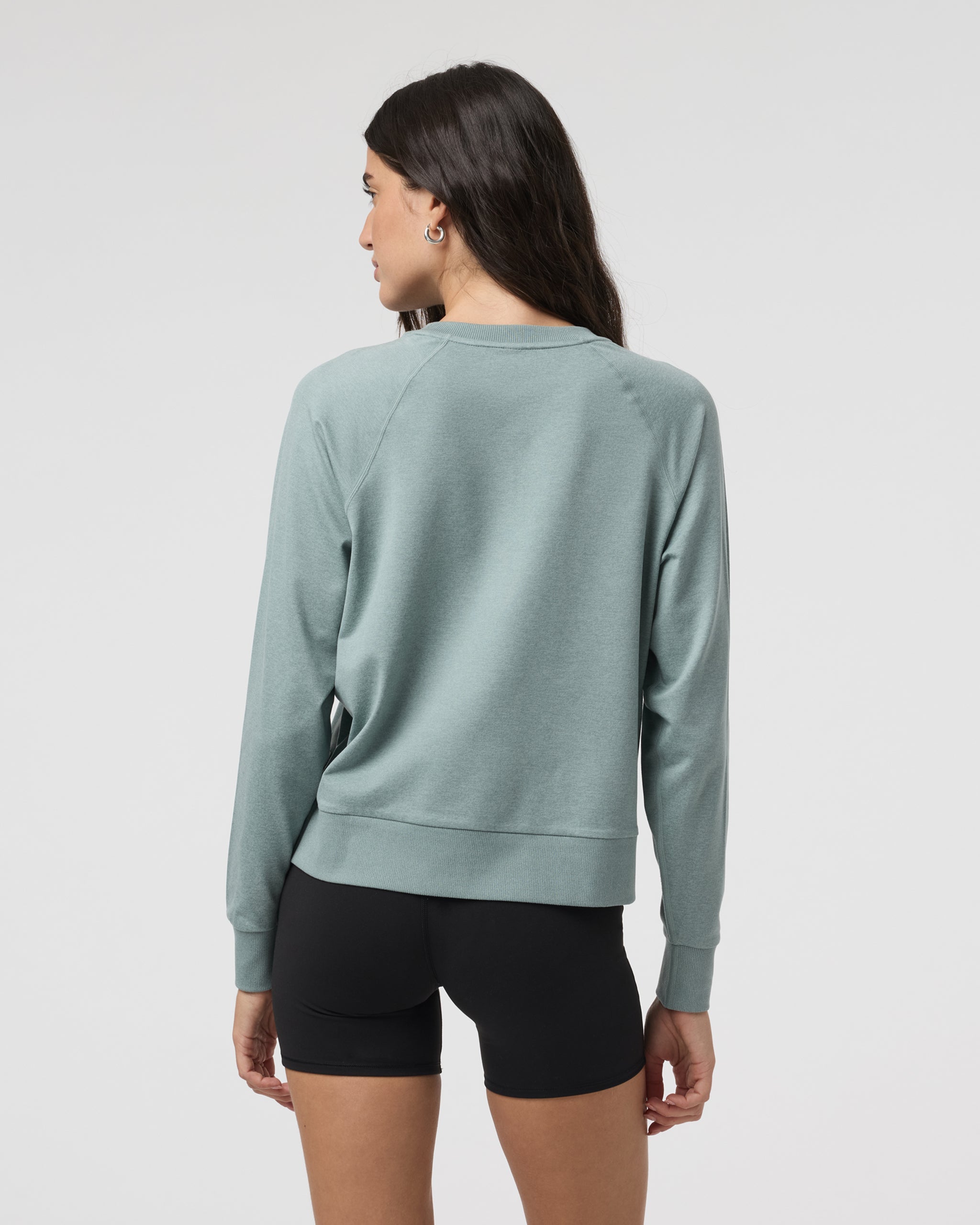 Long Sleeve Halo Crew | Vintage Pistachio Heather