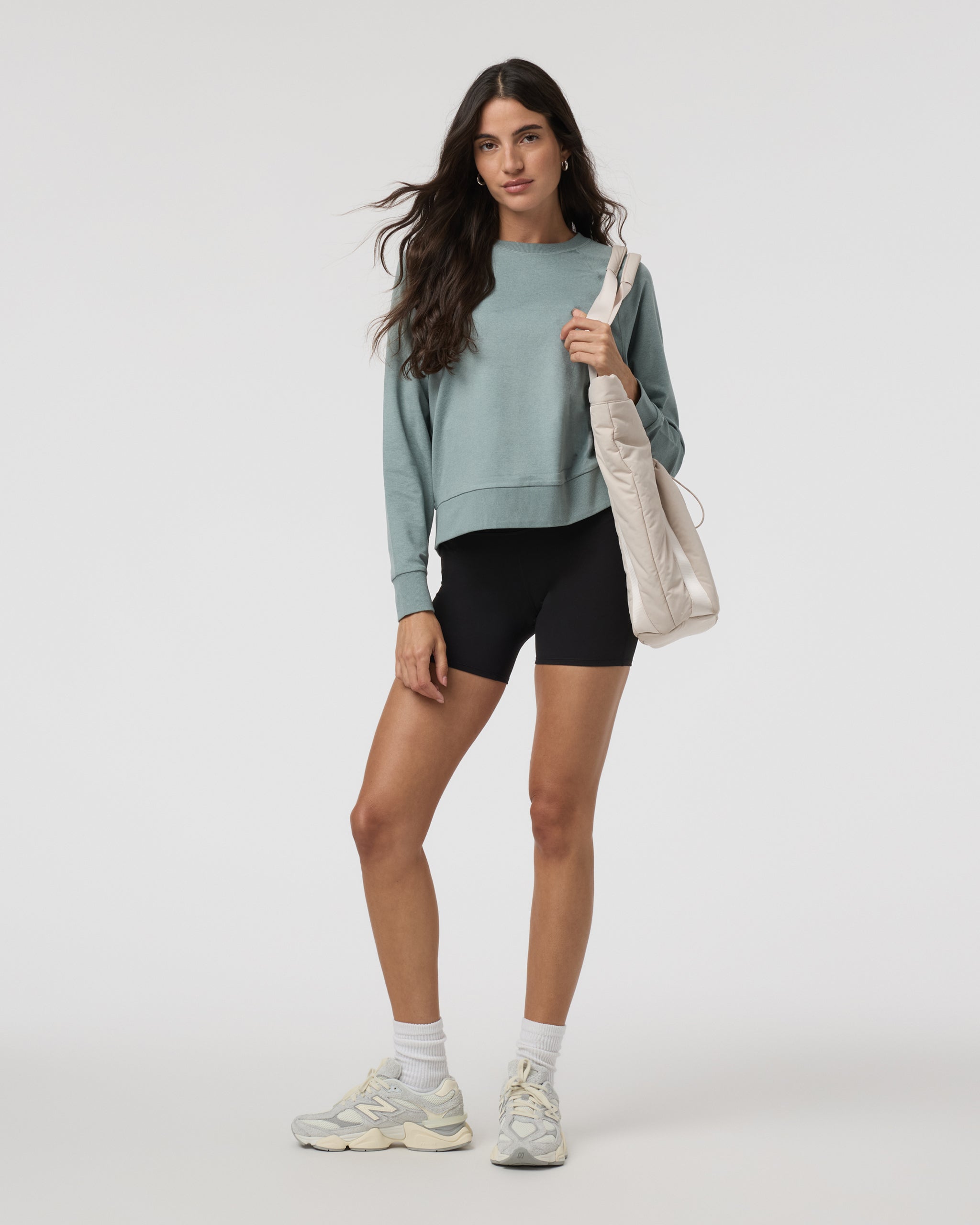 Long Sleeve Halo Crew | Vintage Pistachio Heather