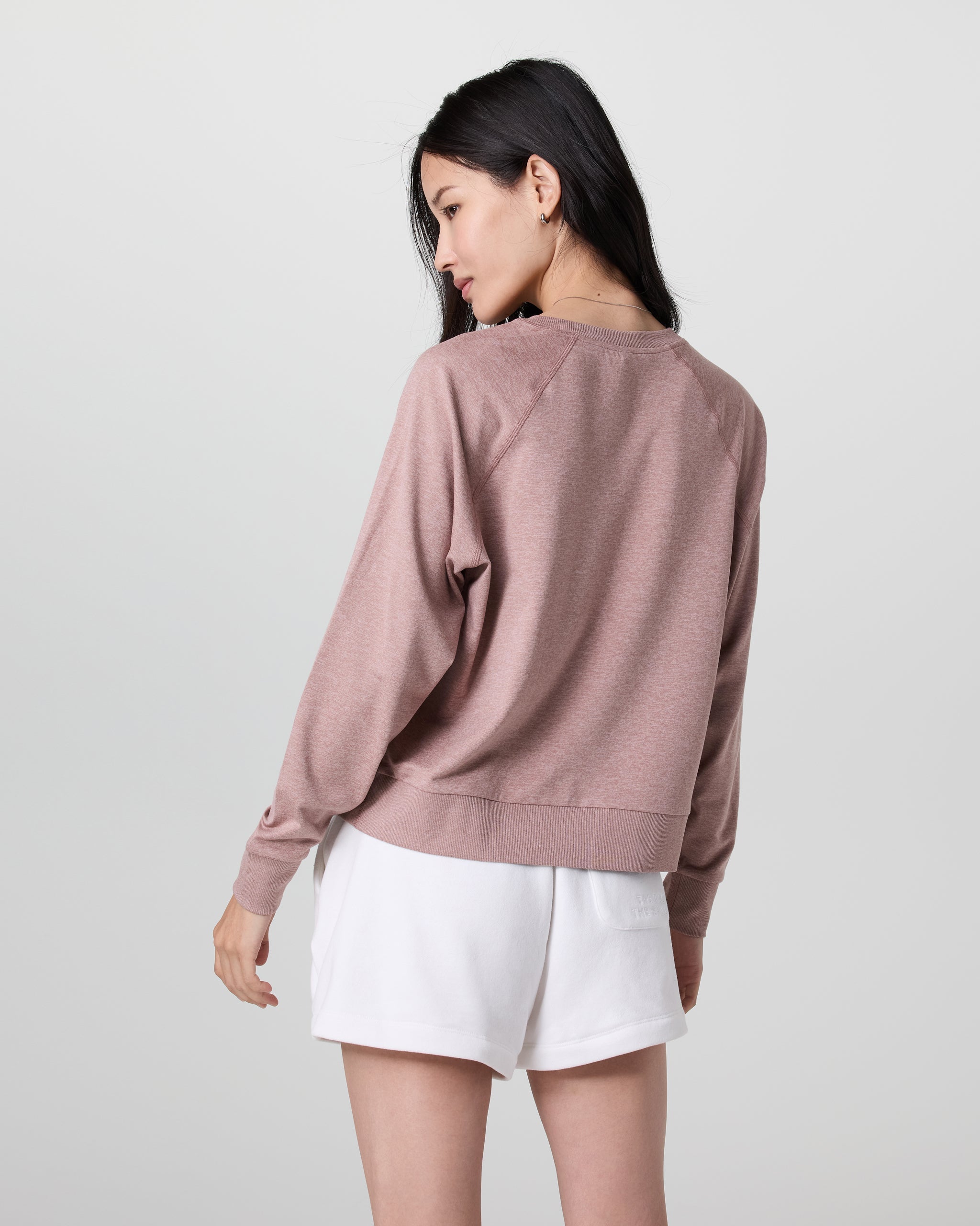 Long Sleeve Halo Crew | Zion Rose Heather