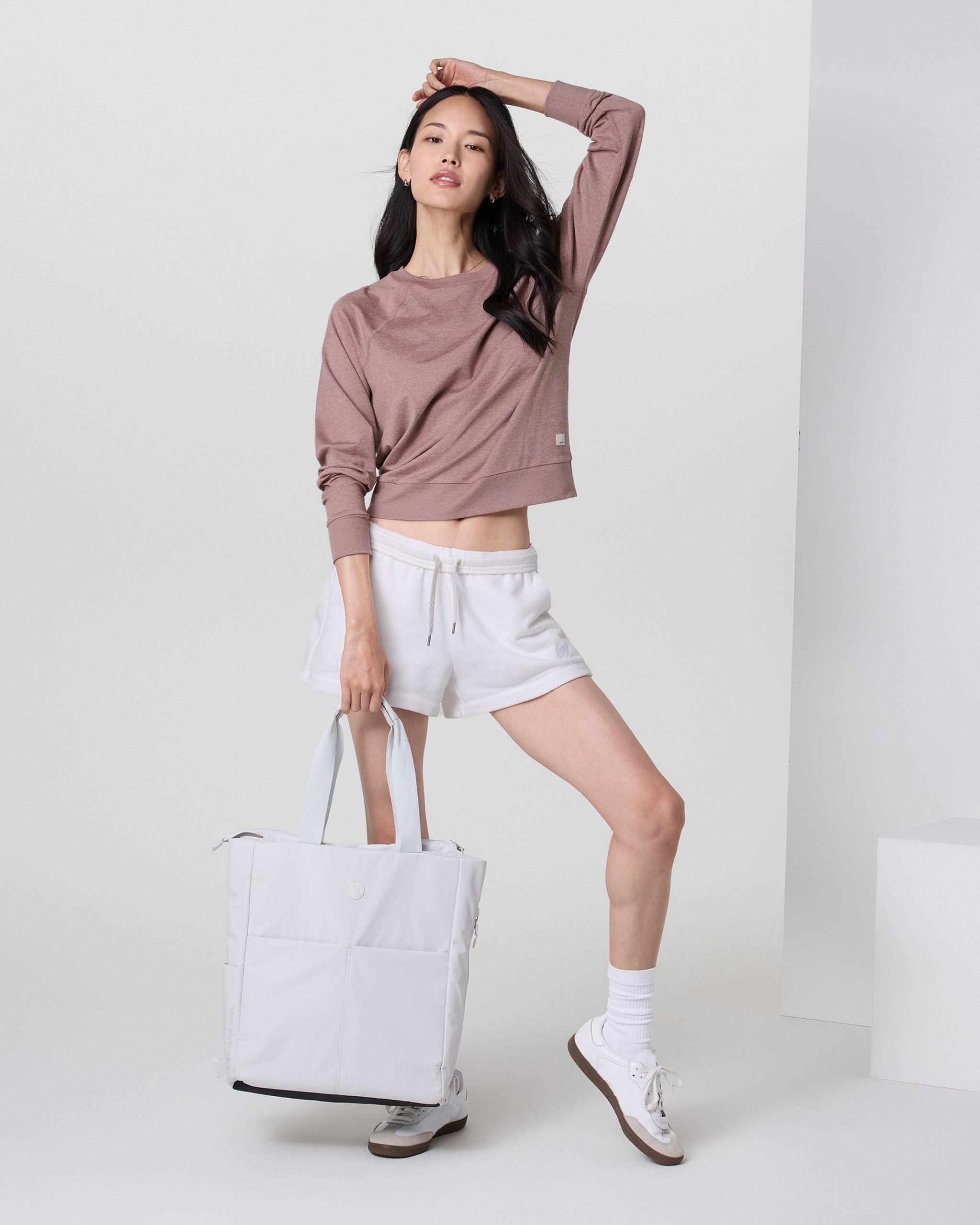 Long Sleeve Halo Crew | Zion Rose Heather