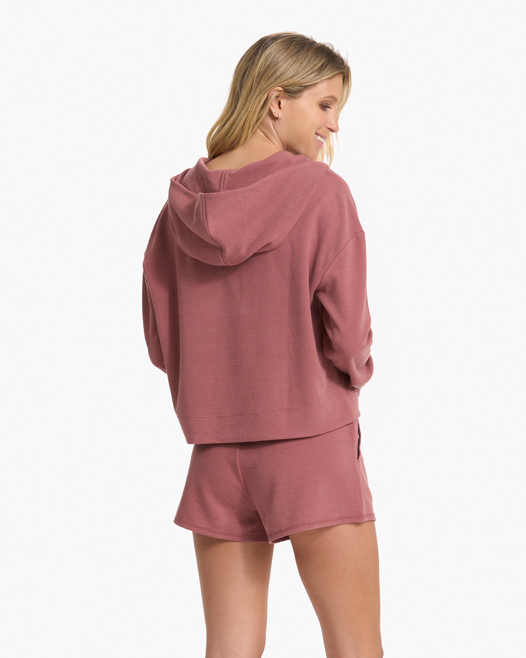 Bayview Thermal Hoodie | Rosewood