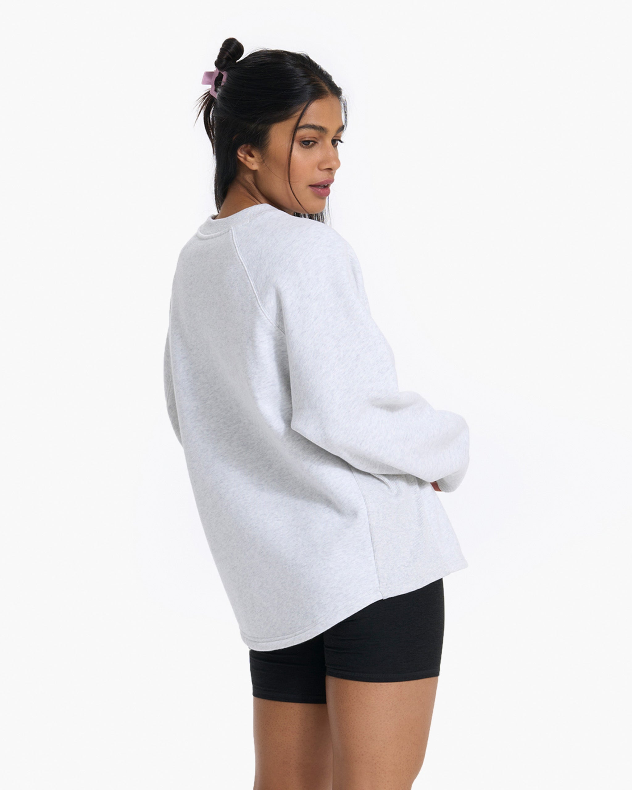Restore Oversized Crew | Pale Grey Heather