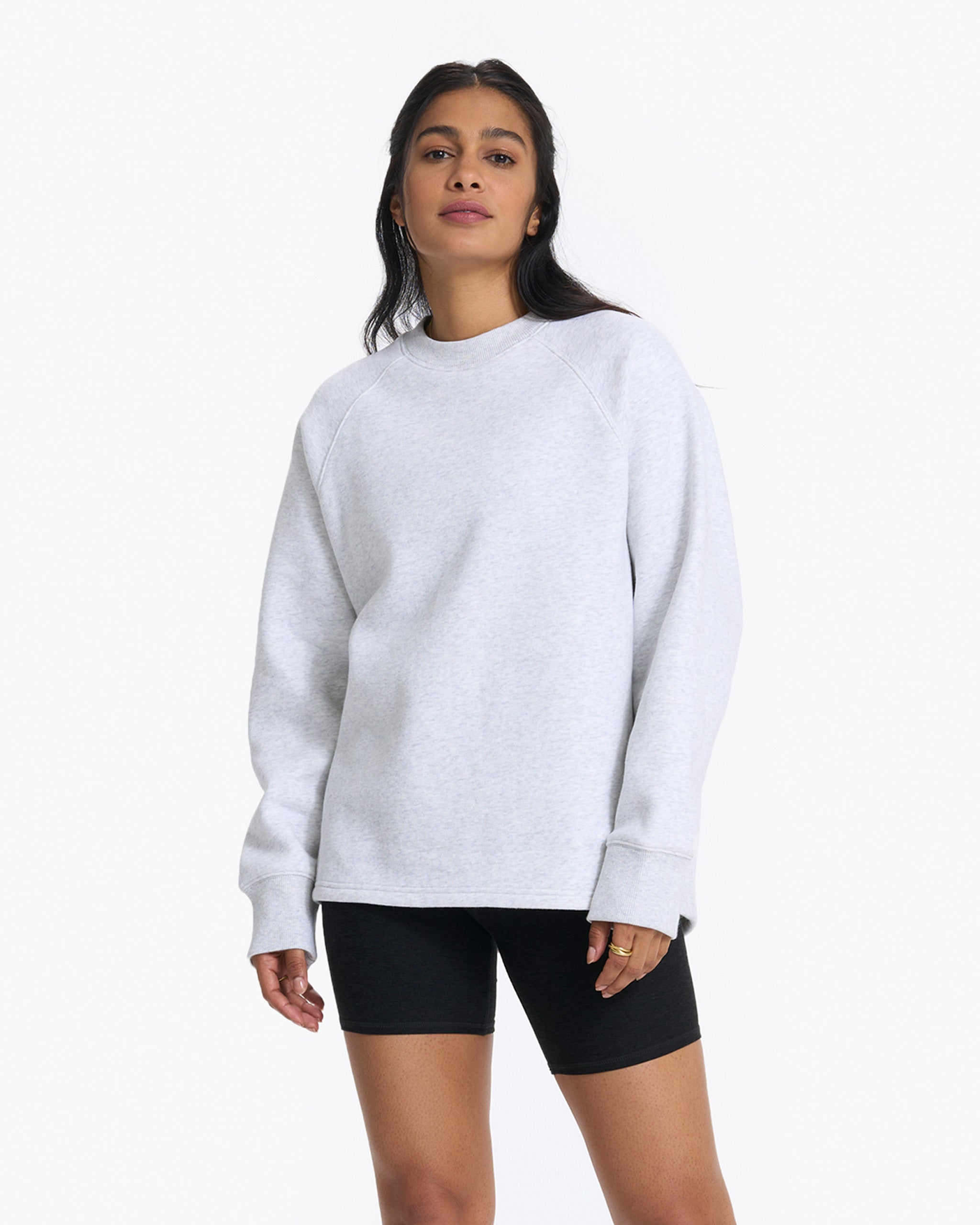 Restore Oversized Crew | Pale Grey Heather