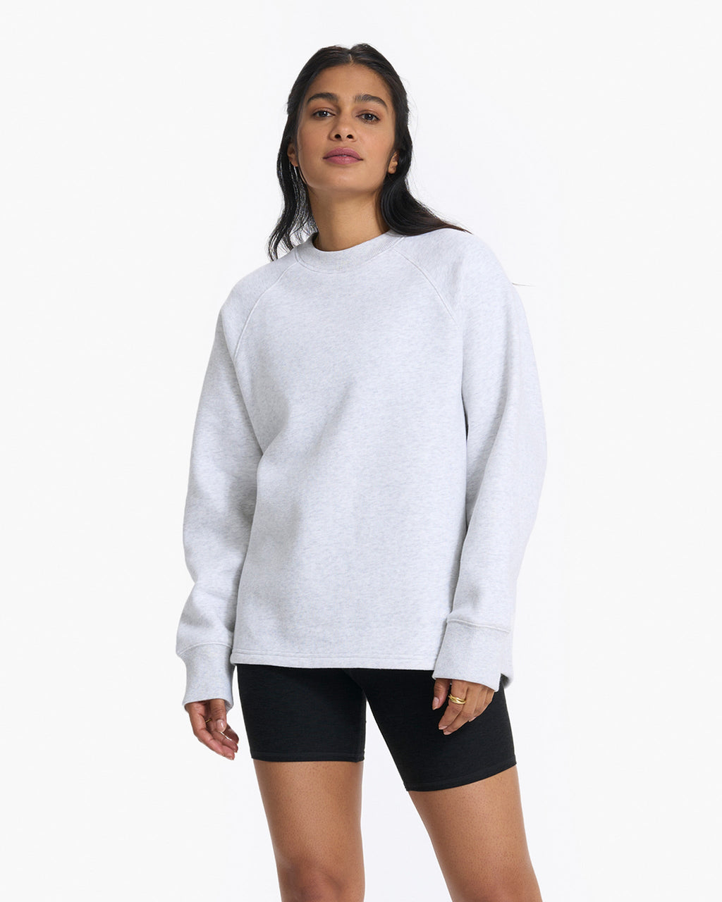 Restore Oversized Crew | Pale Grey Heather