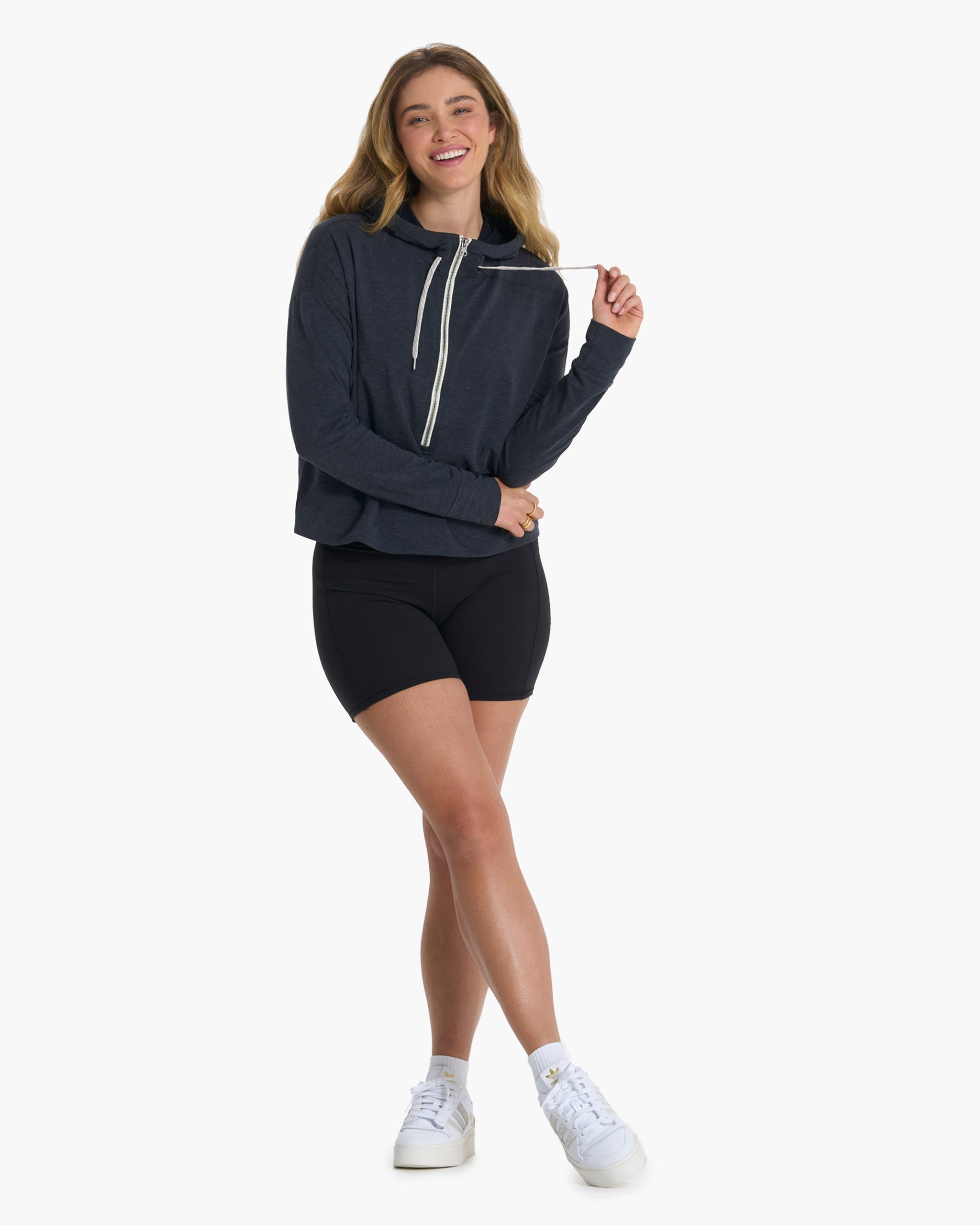 Vista Half Zip Hoodie | Charcoal Heather