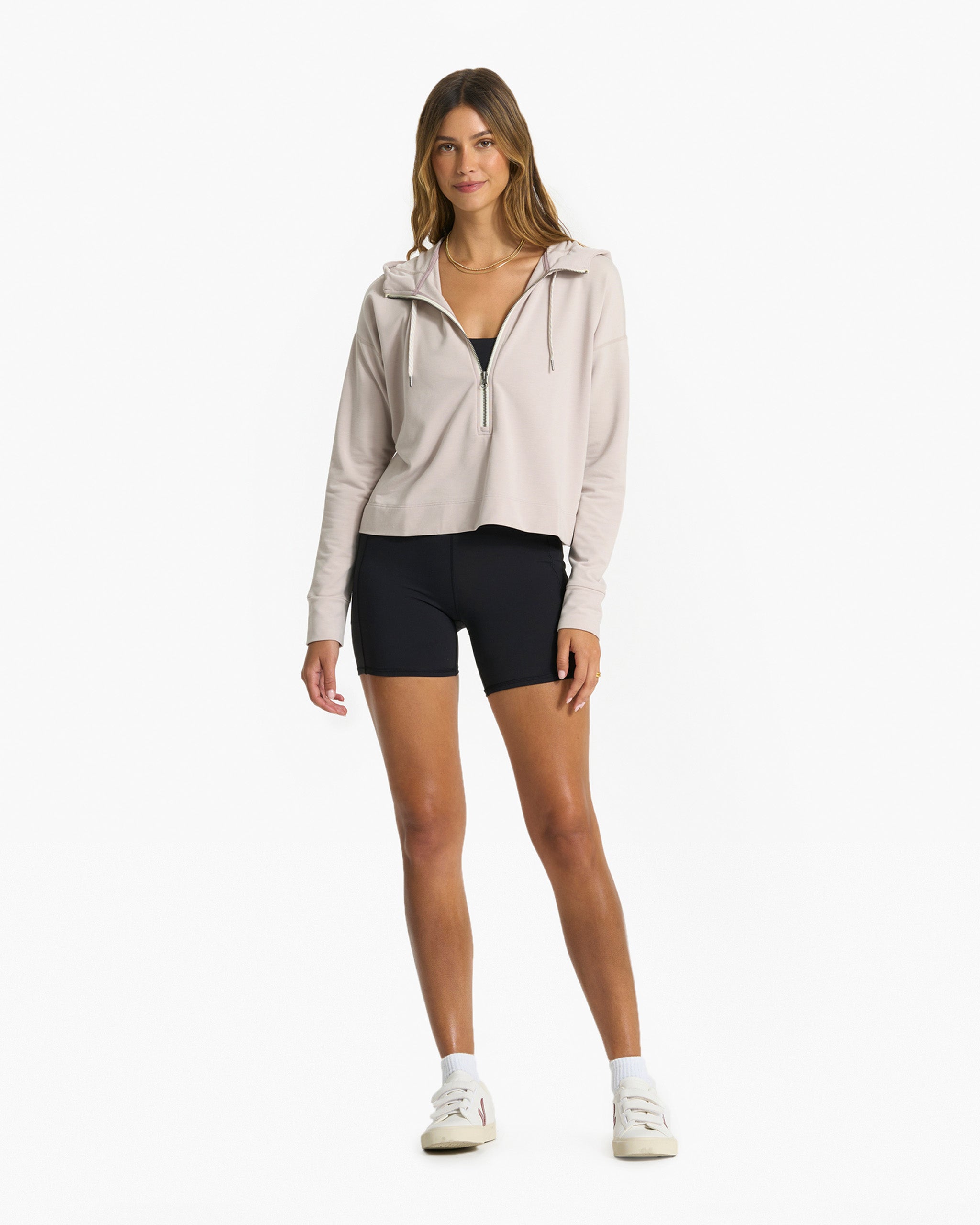 Vista Half Zip Hoodie | Oyster Heather