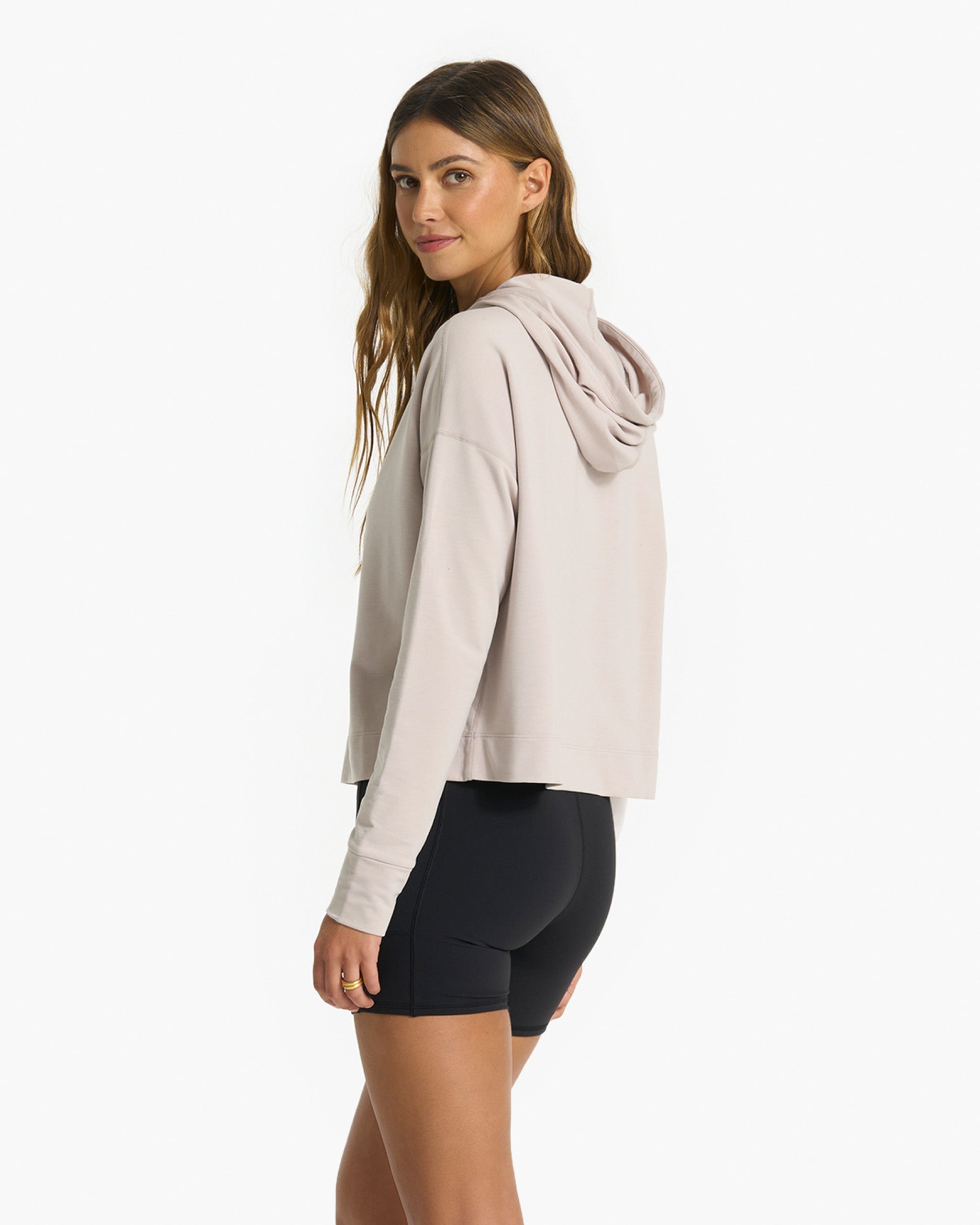 Vista Half Zip Hoodie | Oyster Heather
