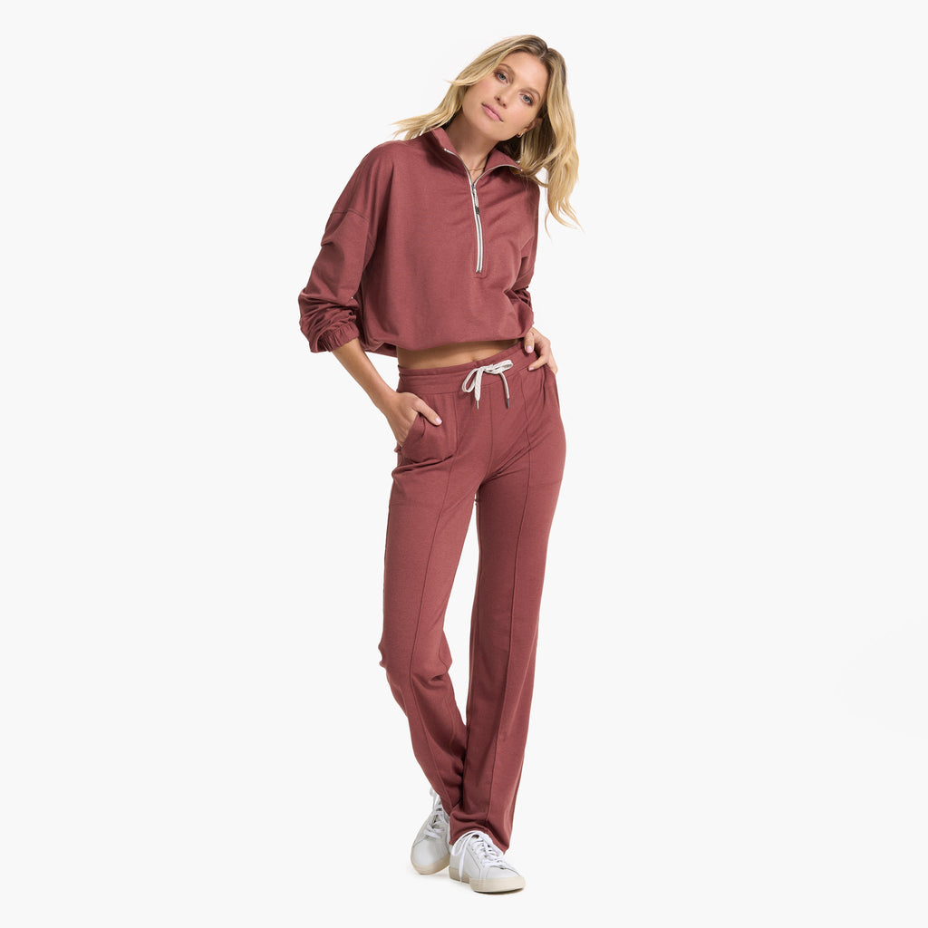 Halo Relaxed Half Zip | Rosewood Heather