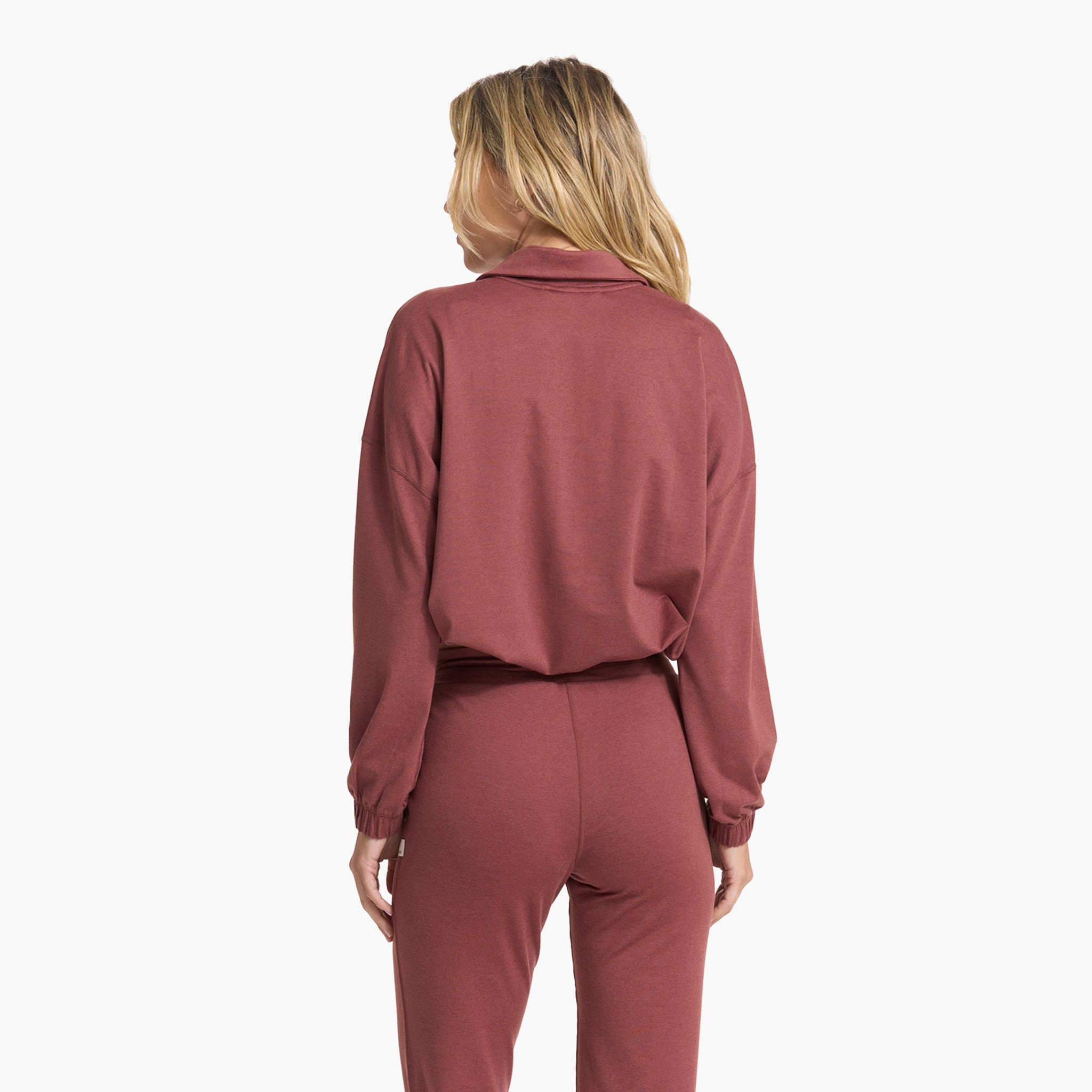 Halo Relaxed Half Zip | Rosewood Heather