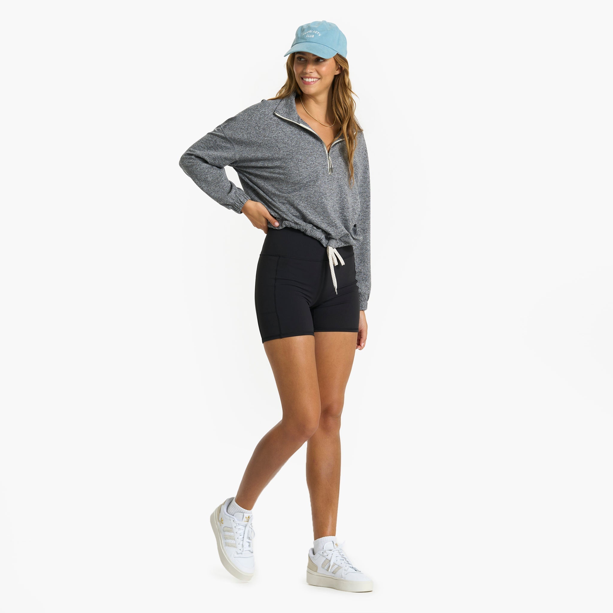Halo Relaxed Half Zip | Heather Grey