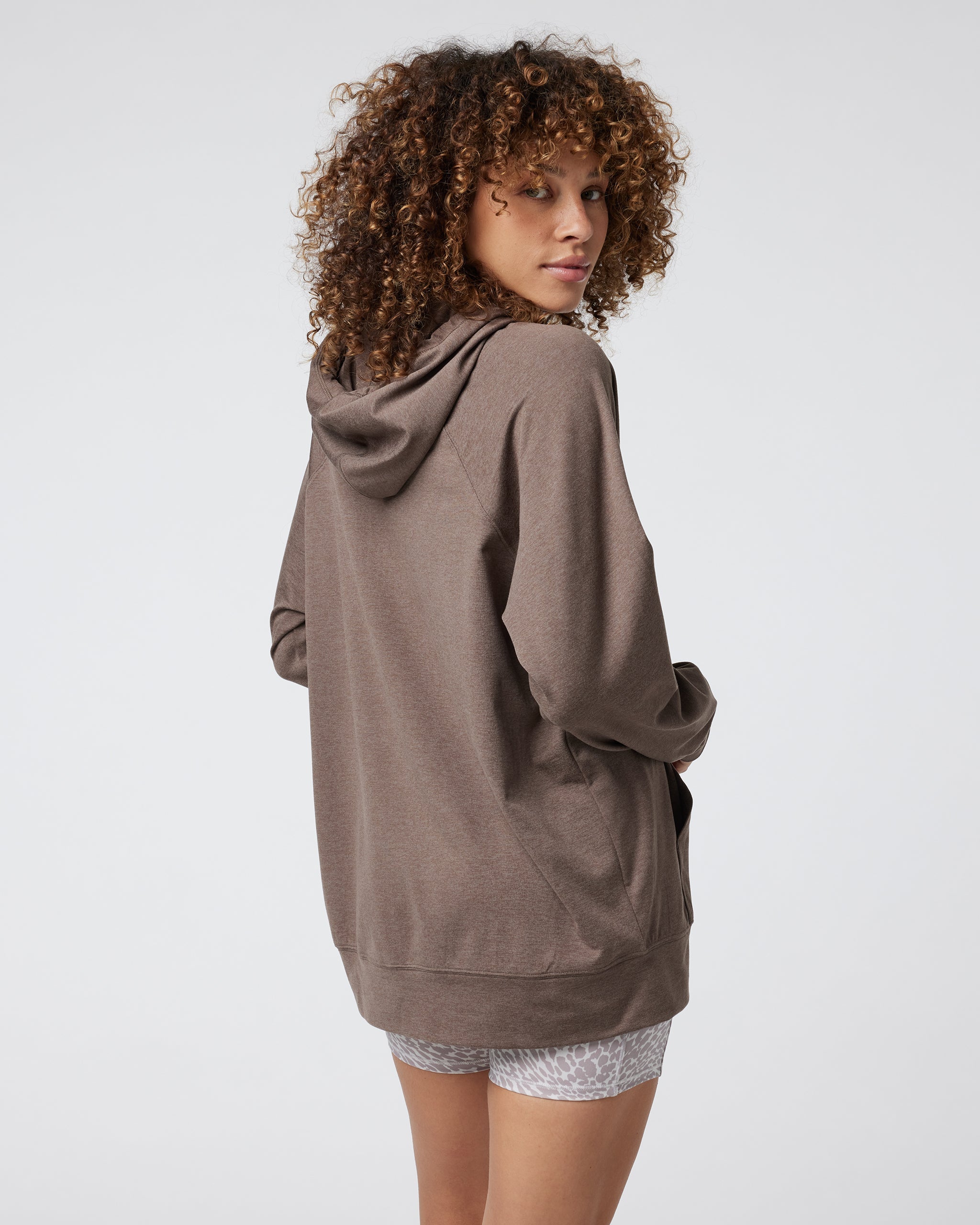 Halo Oversized Hoodie | Fossil Heather
