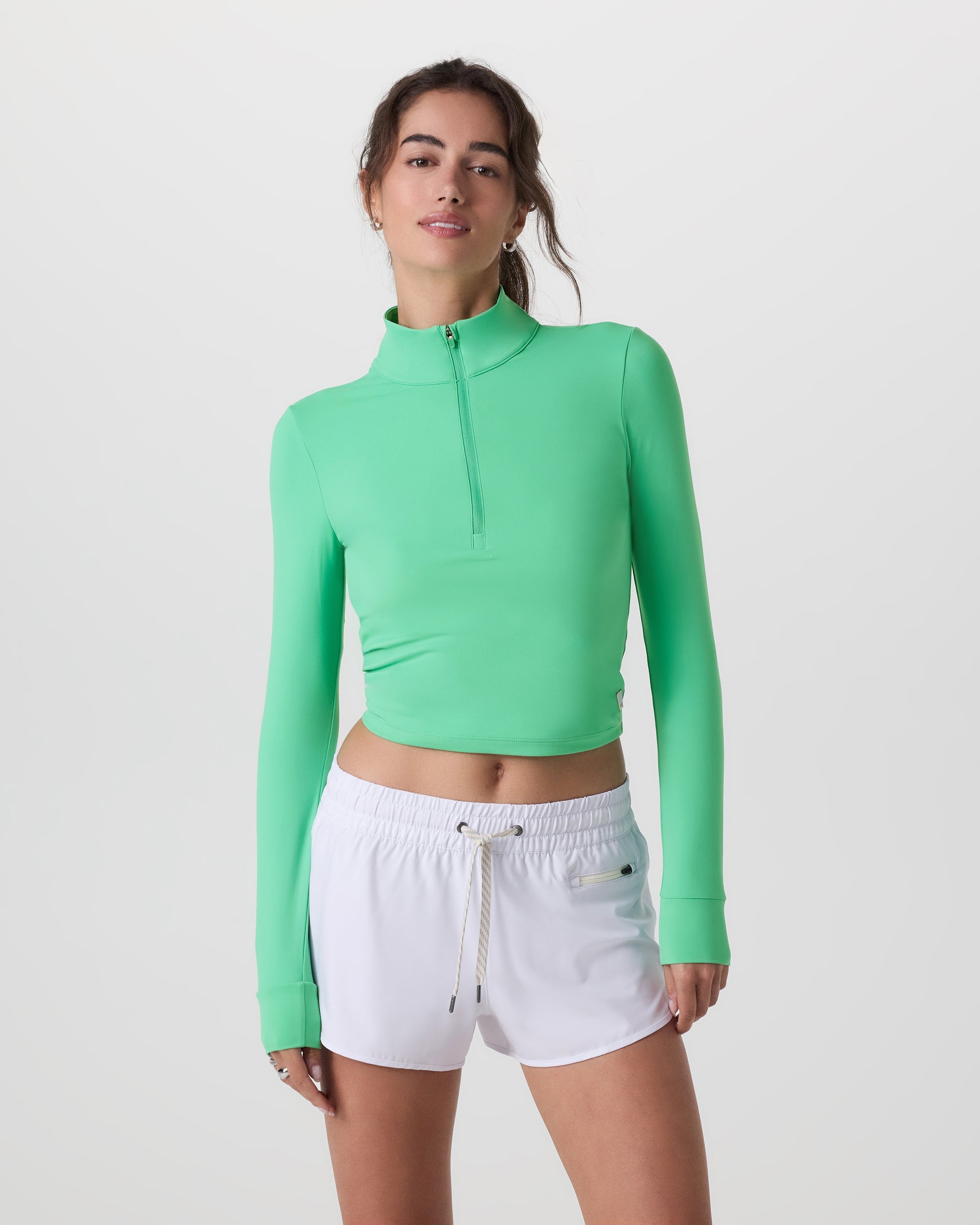 Studio Half Zip | Light Bergamot