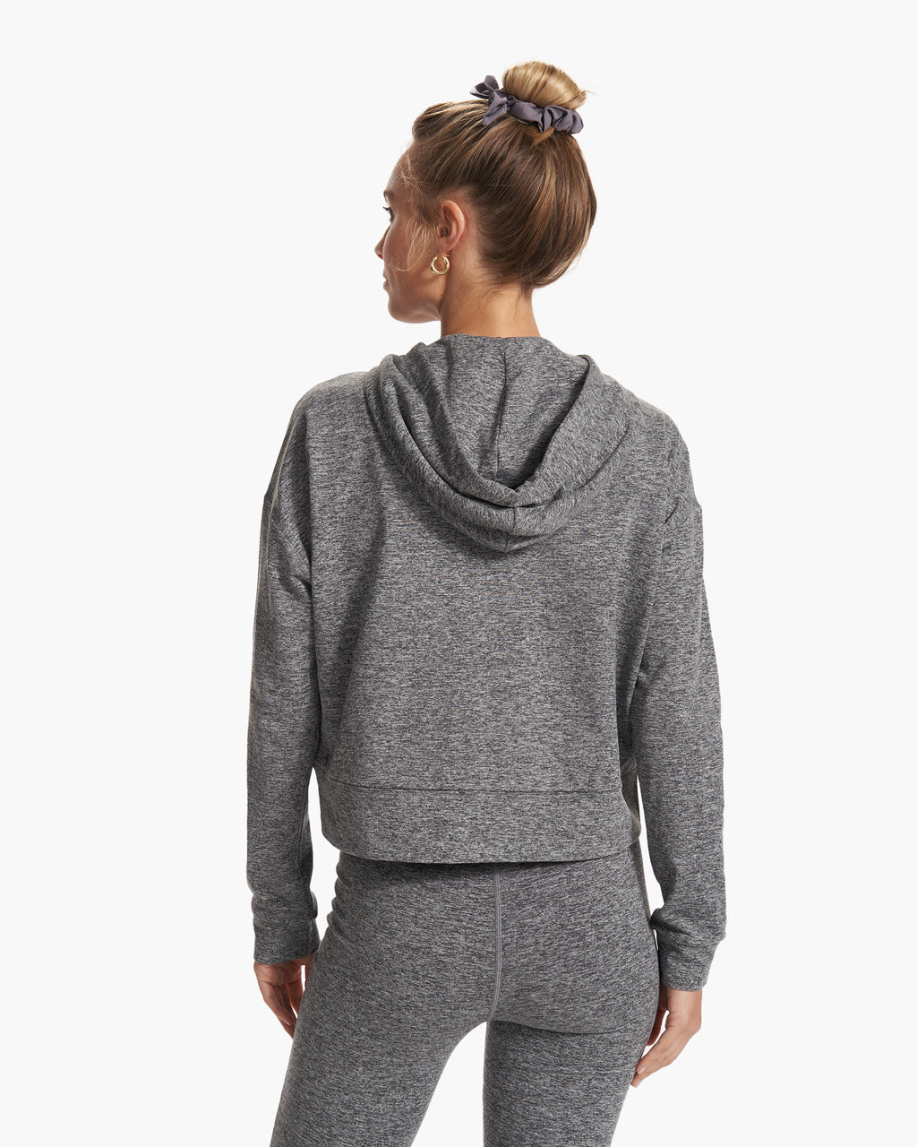 Granite Cropped Hoodie | Heather Grey