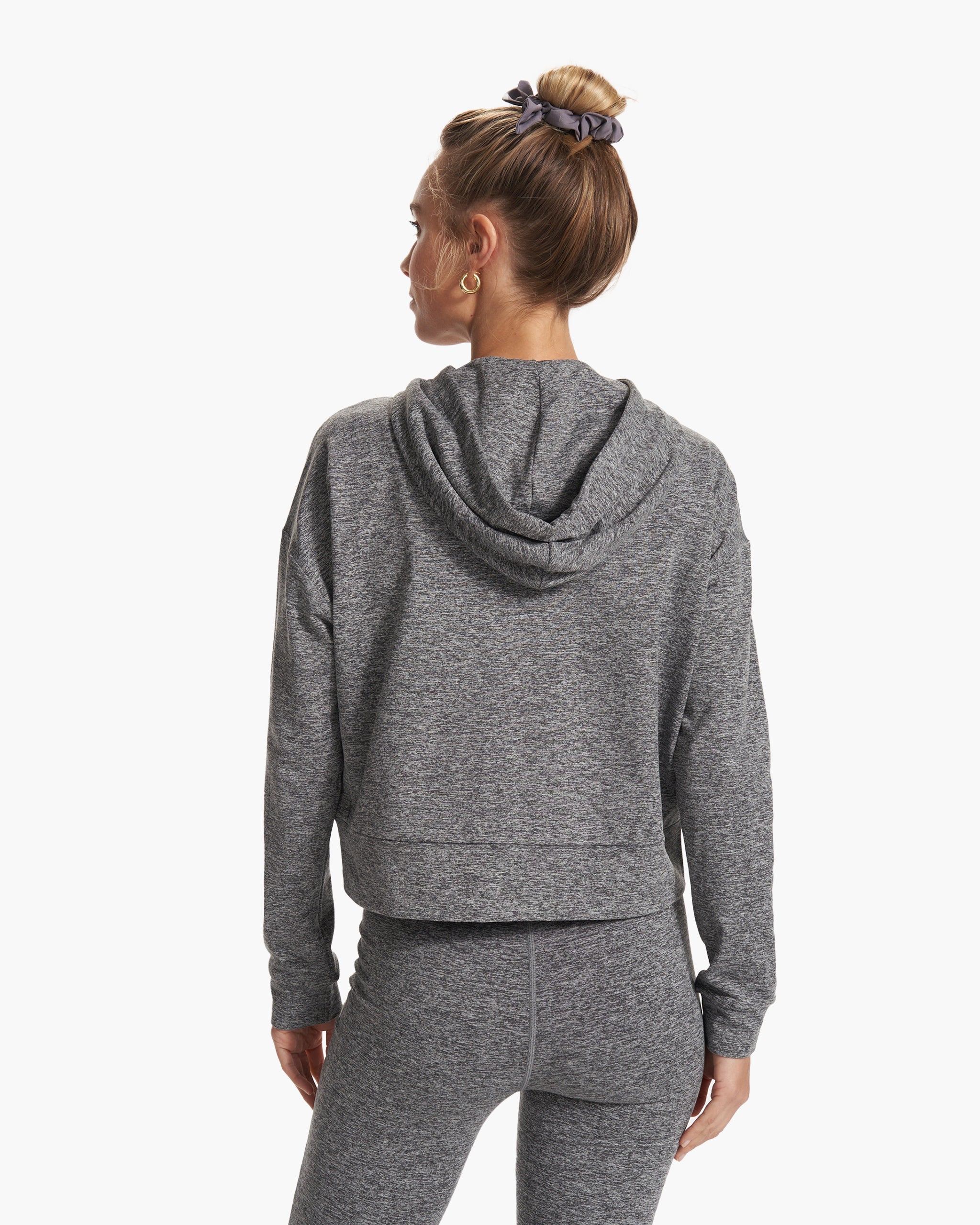 Granite Cropped Hoodie | Heather Grey