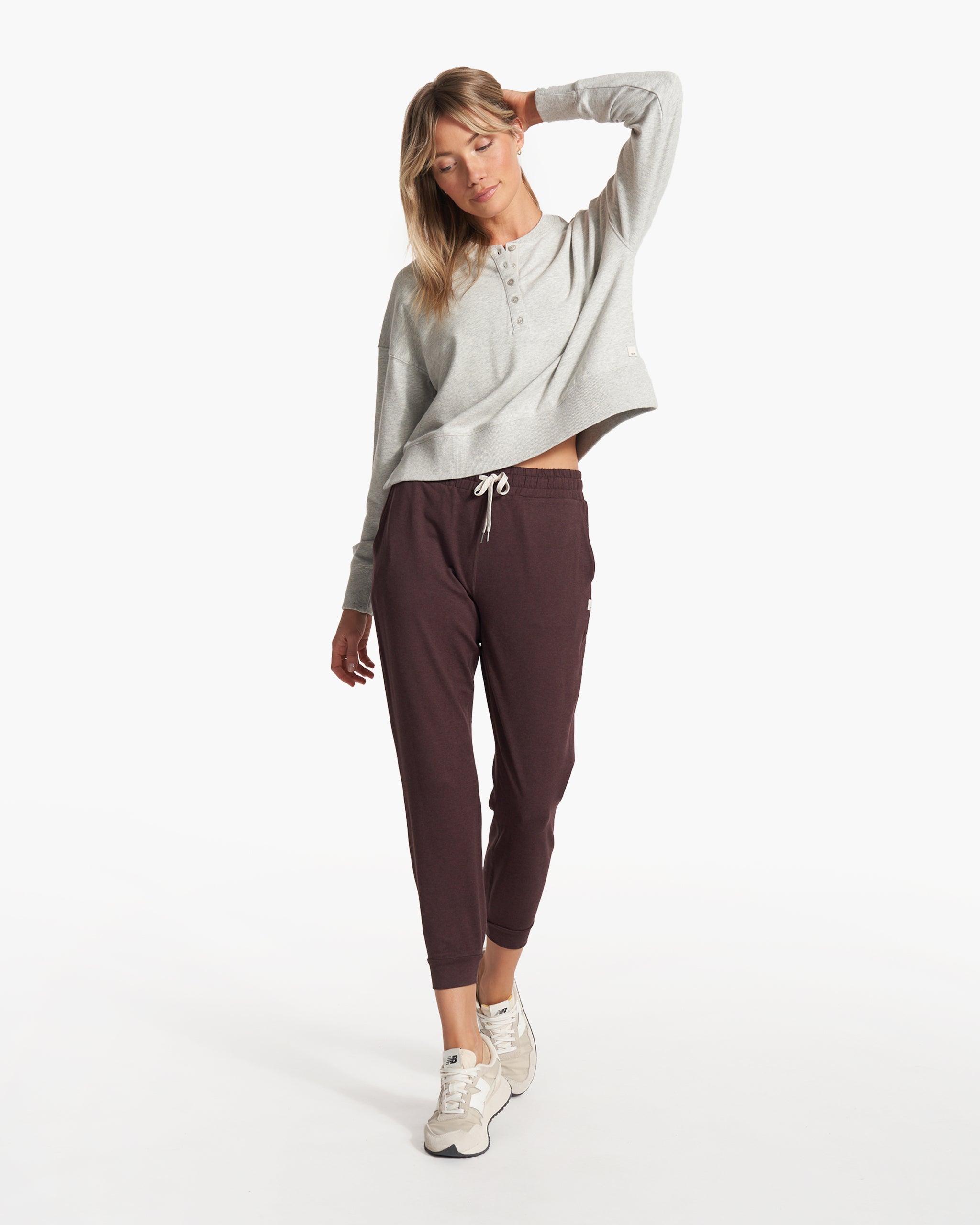 Laguna Henley | Light Heather Grey