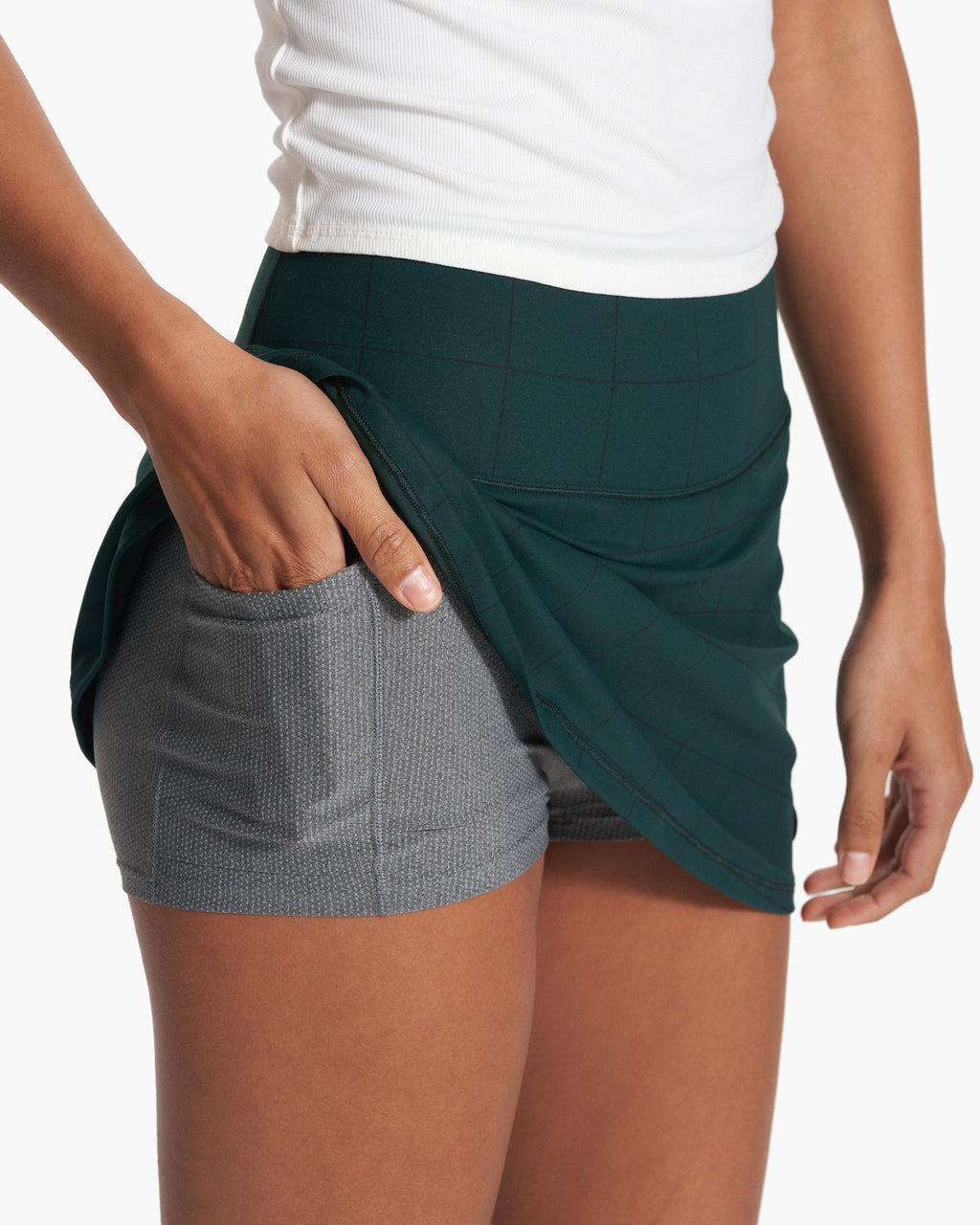 Volley Skirt | Grass Windowpane