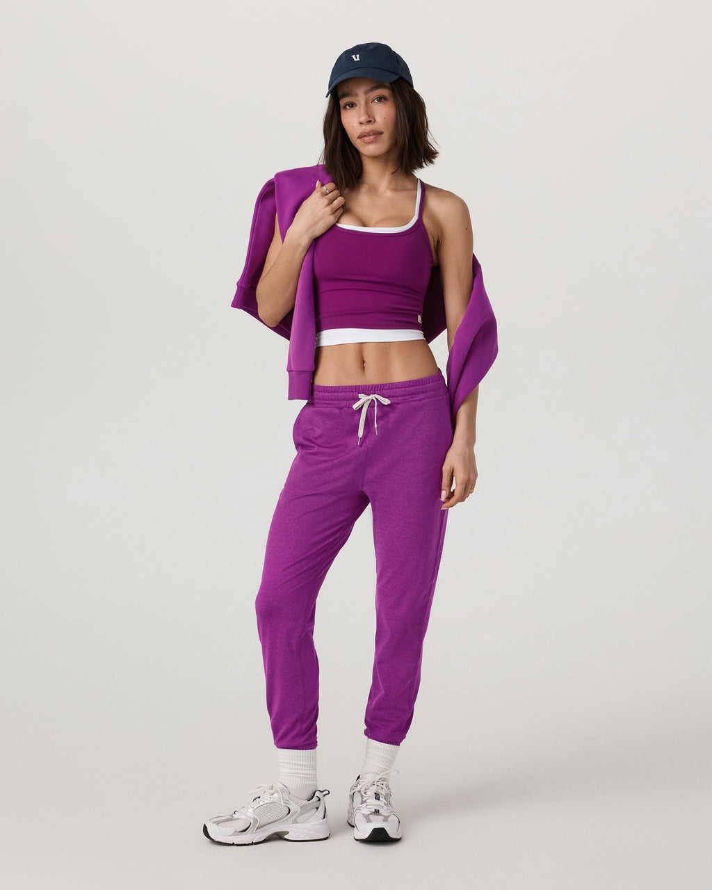 Performance Jogger - Long | Magenta Heather