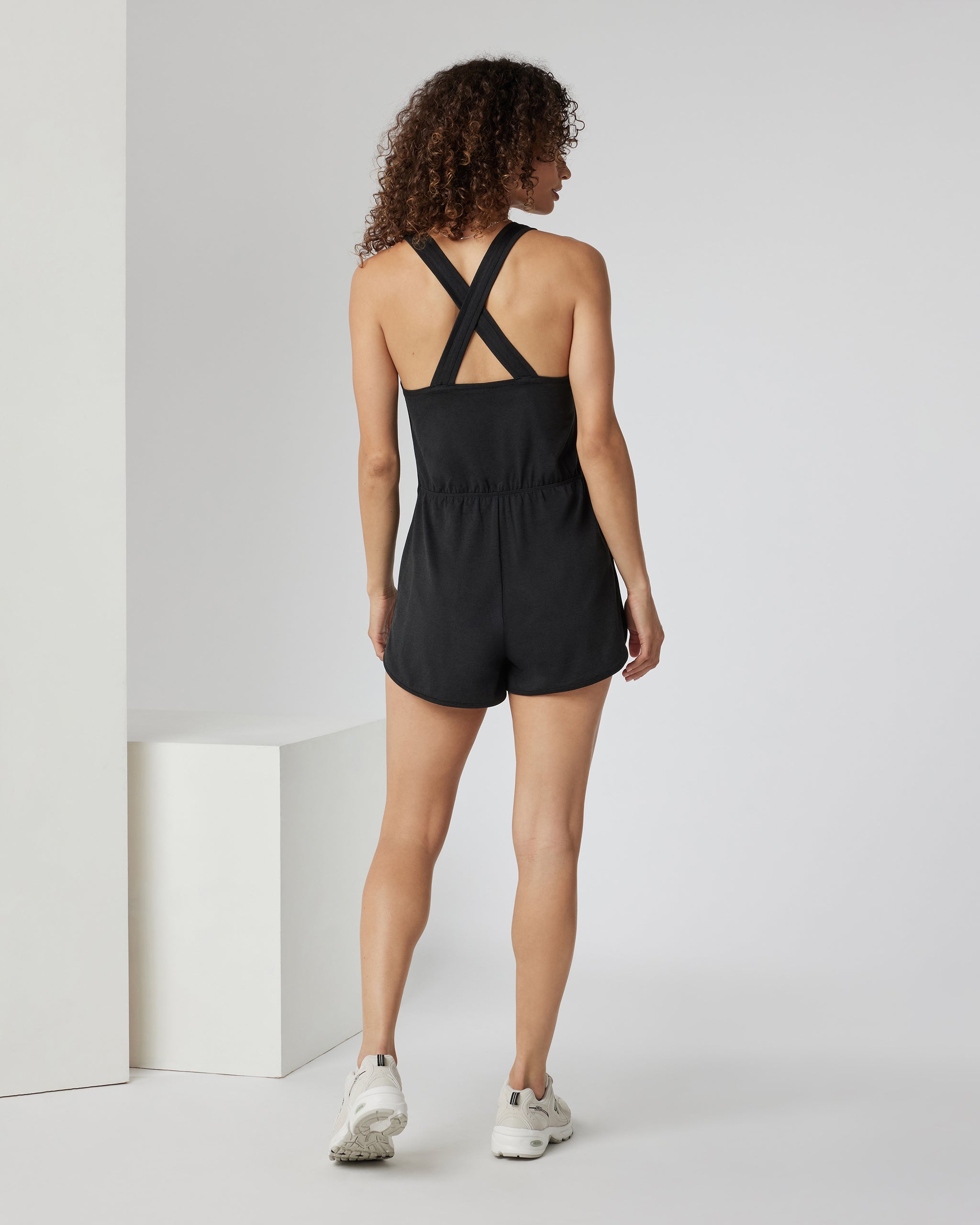 Halo Retro Romper | Black Heather