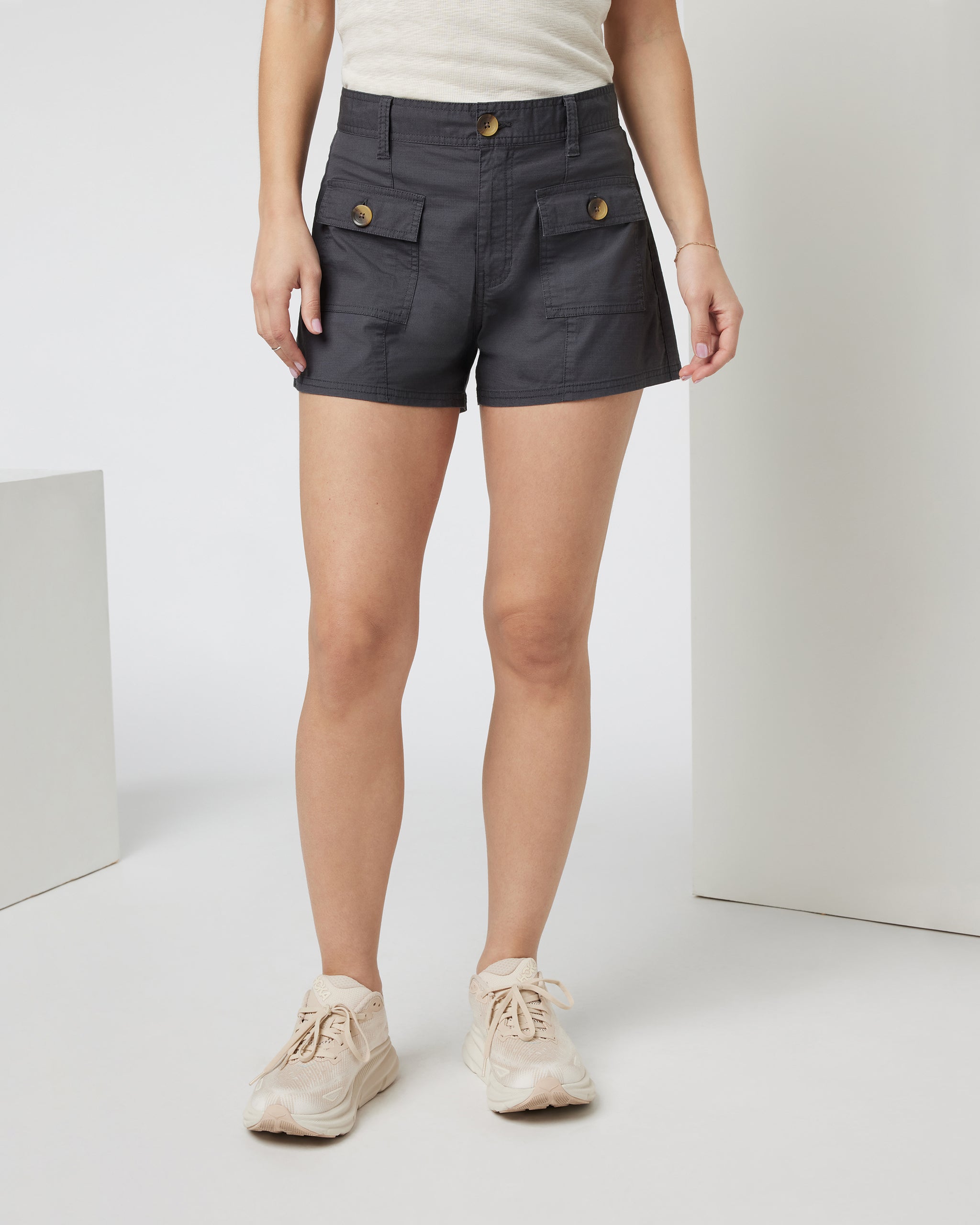 Vintage Ripstop Utility Short | Charcoal