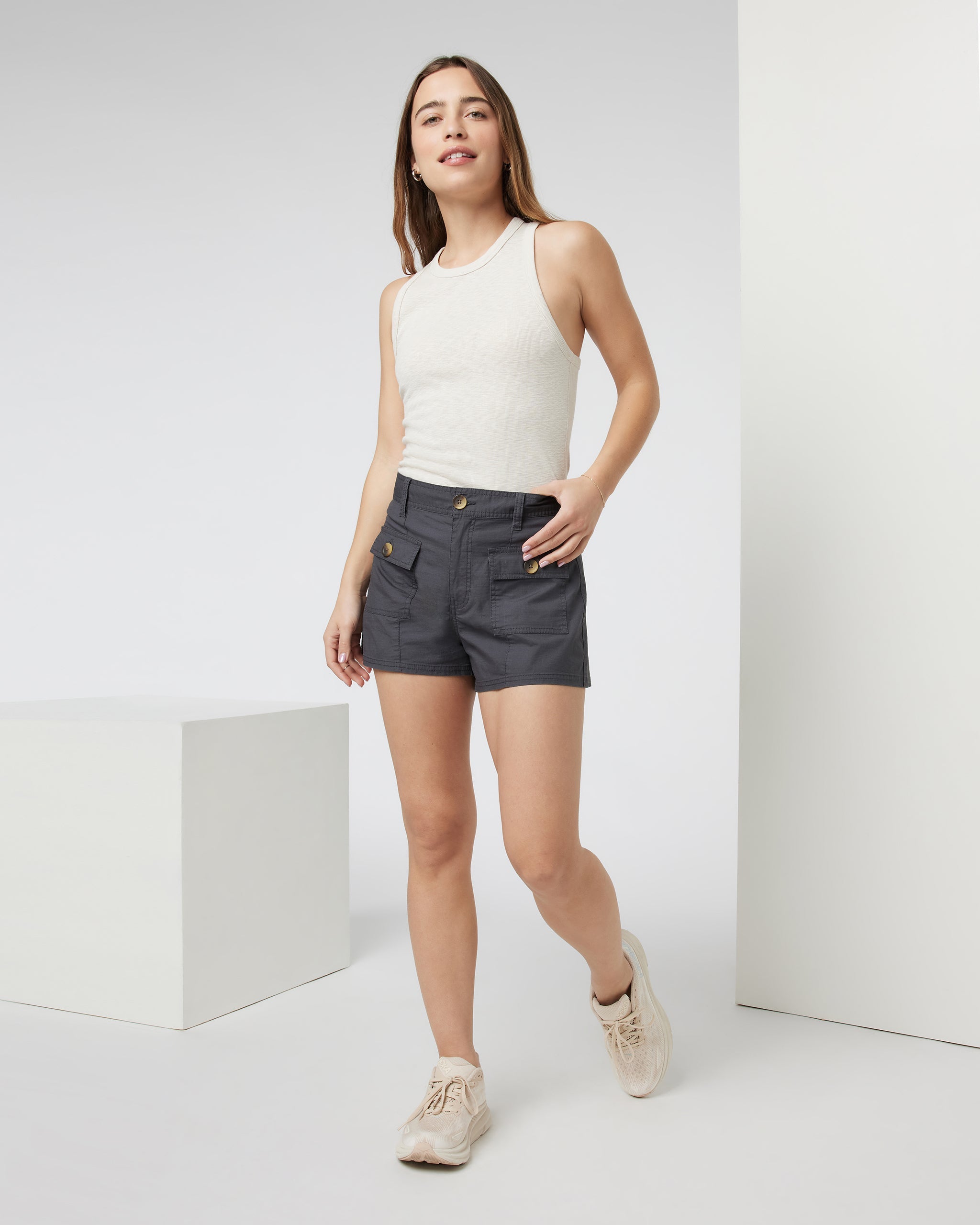 Vintage Ripstop Utility Short | Charcoal