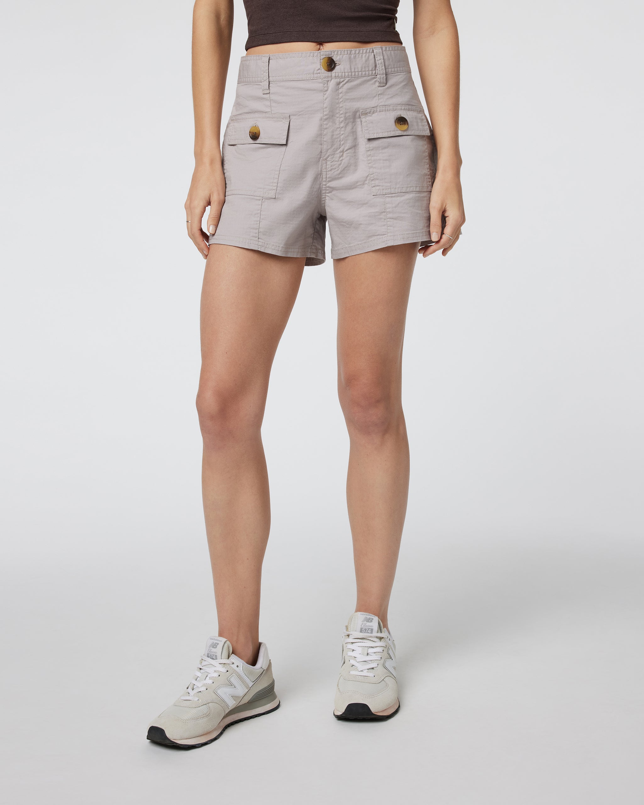 Vintage Ripstop Utility Short | Soft Pewter