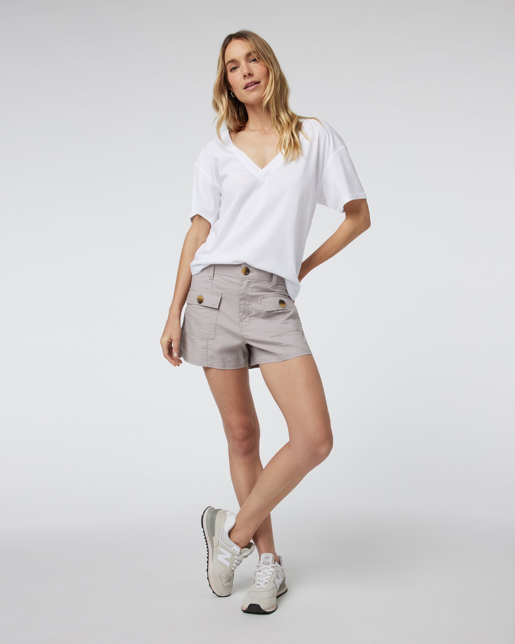 Vintage Ripstop Utility Short | Soft Pewter