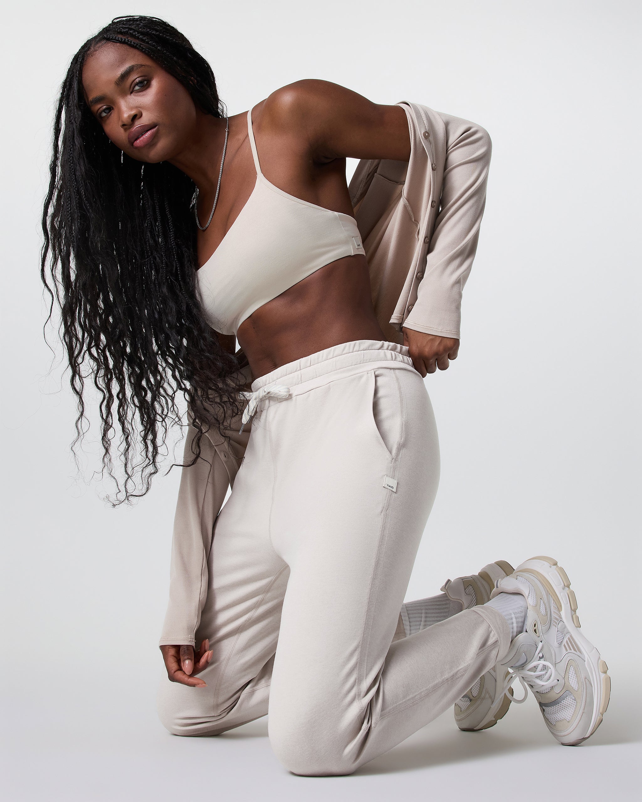 Performance Jogger | Ecru Heather