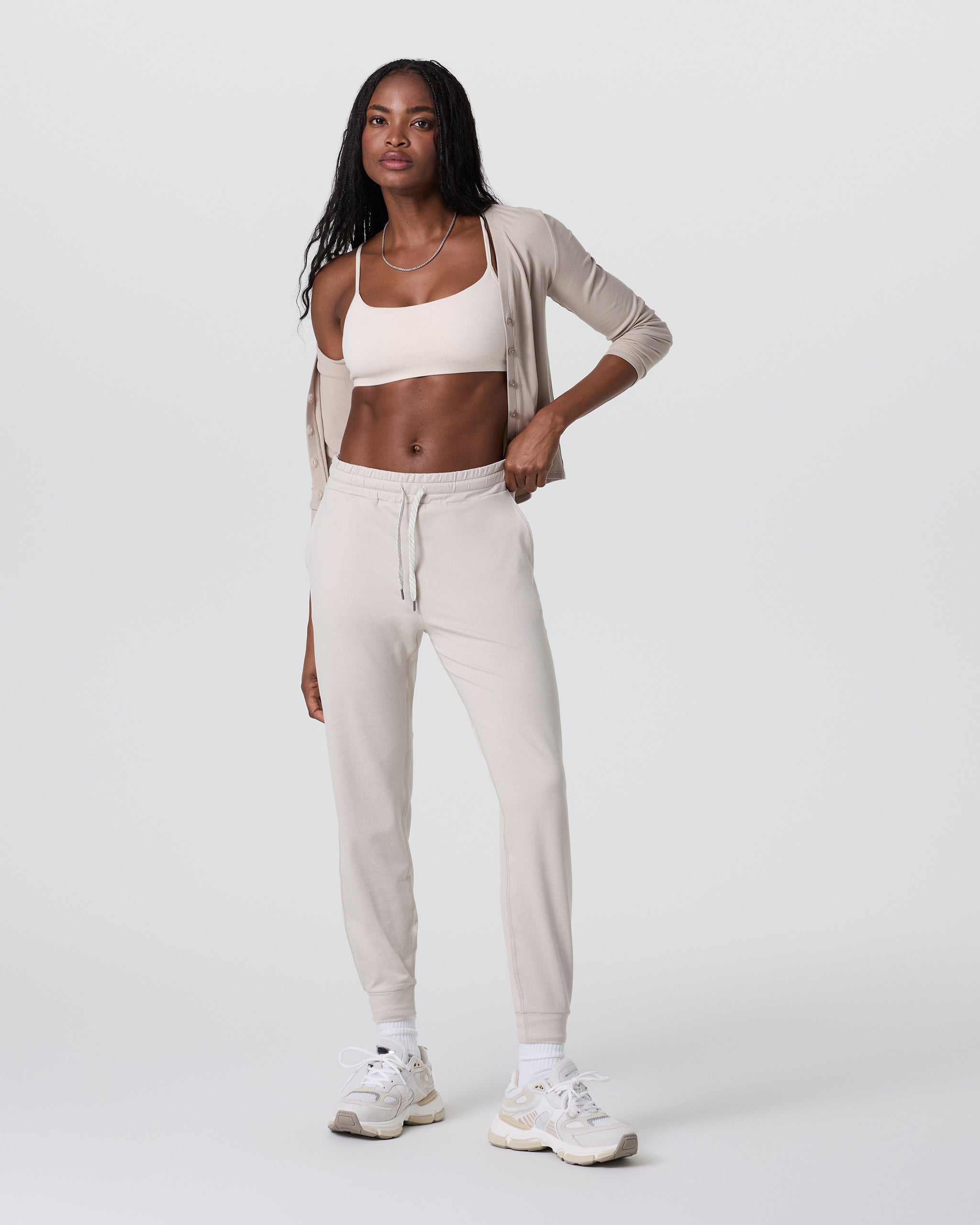 Performance Jogger | Ecru Heather